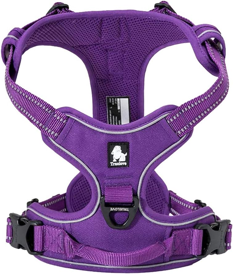 TRUE LOVE Adjustable No-Pull Dog Harness Reflective Pup Vest Harnesses Comfortable Control Brilliant Colors Truelove TLH5651(Purple,XS) Product Name