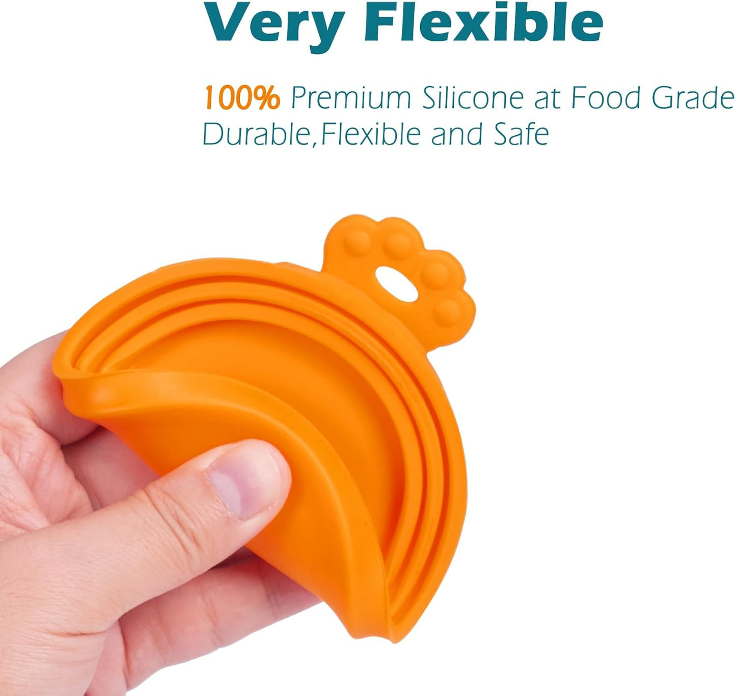 PetBonus 2 Pack Silicone Pet Can Cover Lids, Universal Size for Dog Cat Food, 1 fit 3 Standard Size Can Tops, BPA Free Dishwasher Safe (Orange, Green)