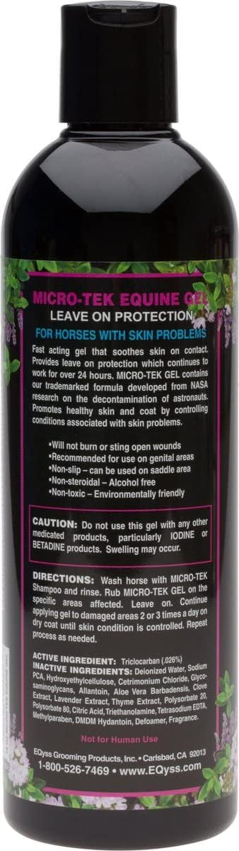 EQyss Micro-Tek Equine Itch Relief Gel - Soothes Irritated Skin, Stops Itching, Scratching, Rubbing - for all Horses, Ponies, Mares, Foals (16 oz)