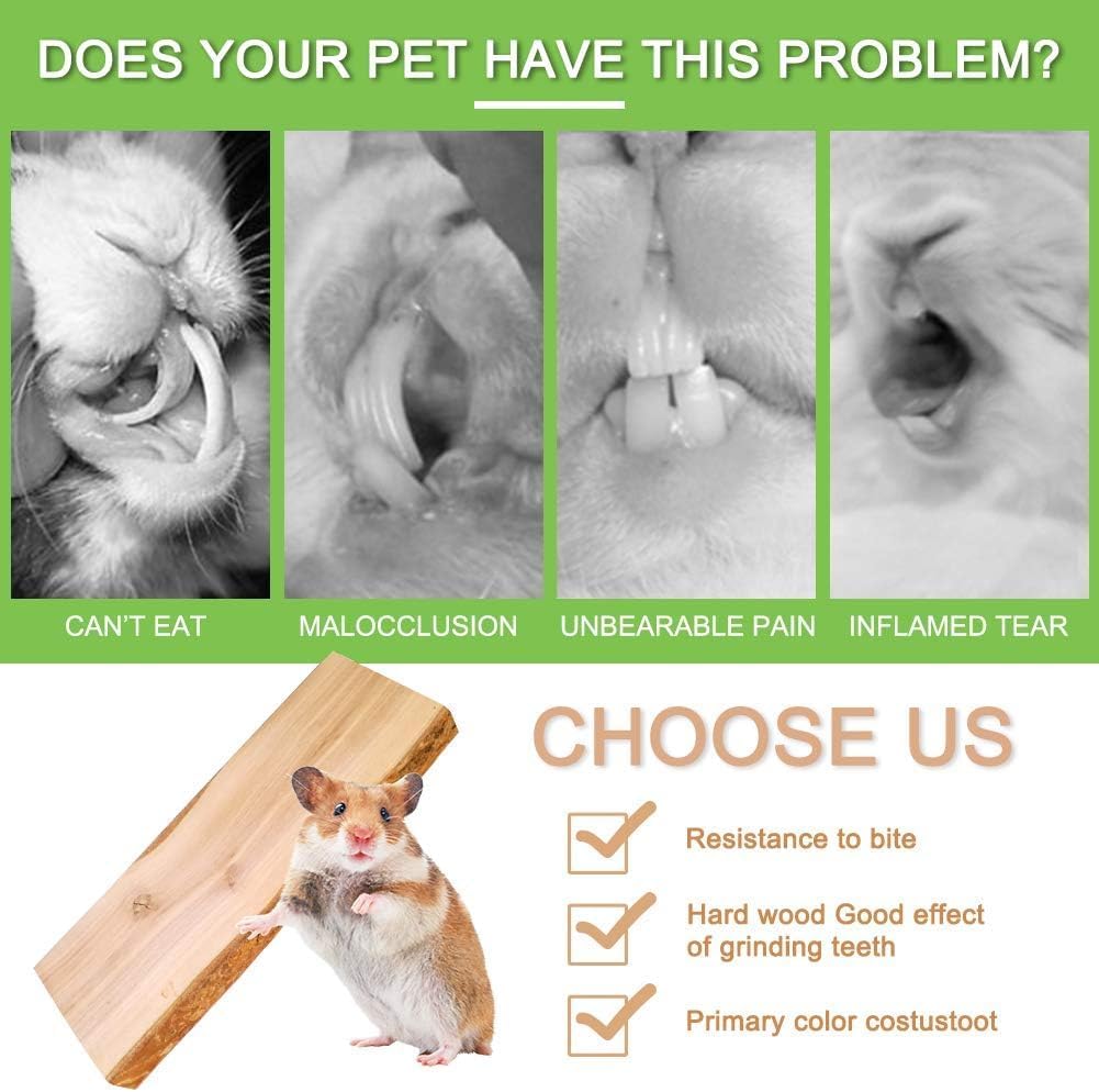 2Pcs Hamster Ledges Wooden Platform Rat Climb Platform Shelf Bird Perch Stand Toys Cage Accessories for Rat Squirrel Gerbil Suger Glider 2.6" X 5.9"