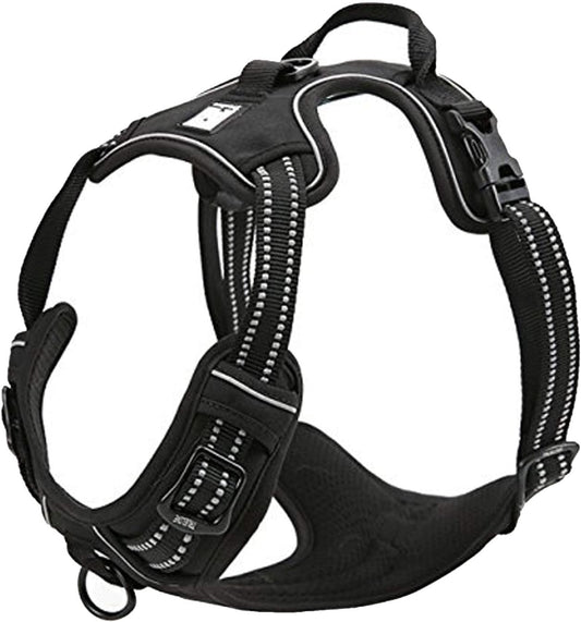 TRUE LOVE Truelove Adjustable No-Pull Dog Harness Reflective Pup Vest Harnesses Comfortable Control Brilliant Colors TLH5651(Black,S)