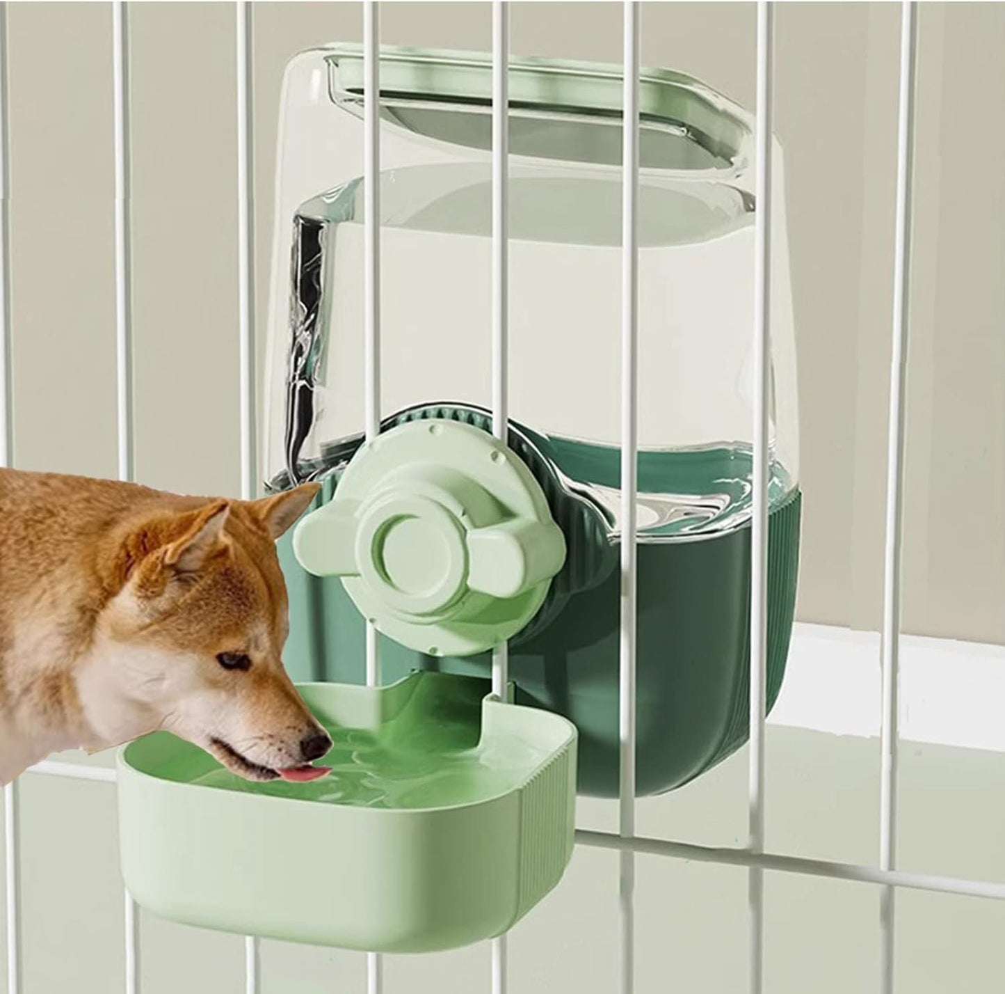 Pet Hanging Automatic Feeders Drinking Bowls，Gravity Rabbit Feeder and Water Set，Cage Cat Food Bowl Feeding Station for Puppy Kitten Chinchilla Hedgehog Guinea Pig Ferret (Yellow-Water)