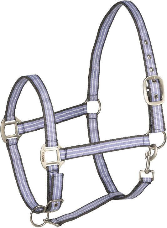 HORZE Adepto Adjustable Horse Halter | Soft, Durable Polyester - Languid Lavender Purple - Warmblood
