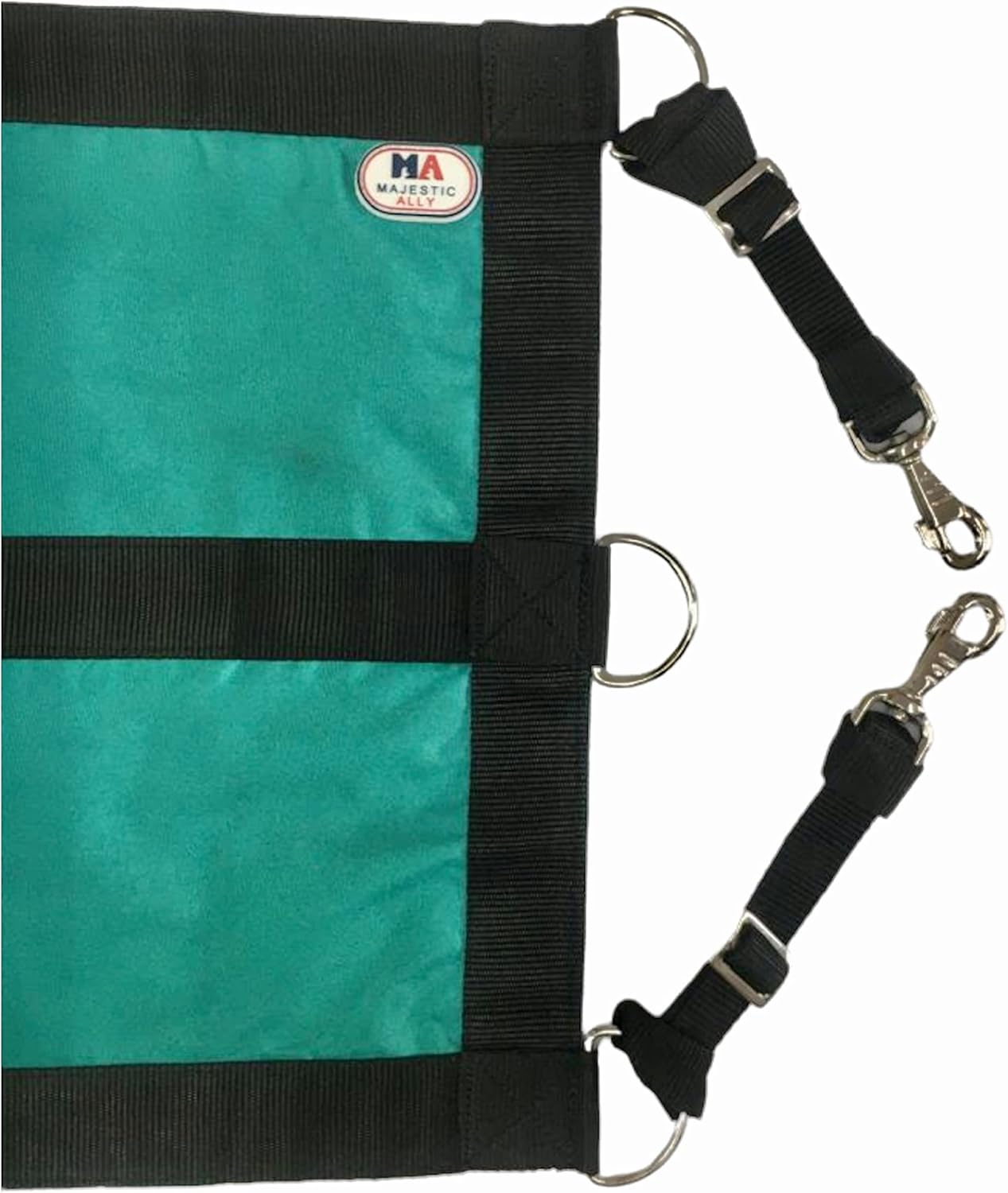 Majestic Ally 1200D 29"x19" Horse Stall Guard with Adjustable Straps and Hardware (Turquoise Black)
