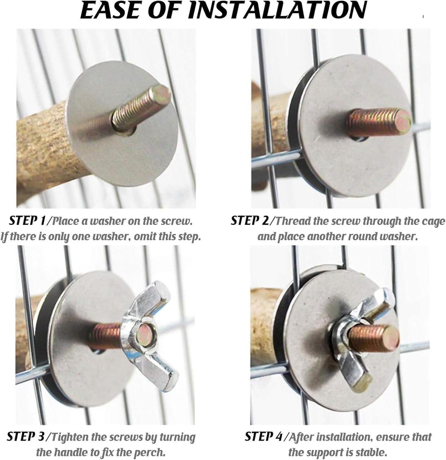 kathson 5pcs Natural Parrot Perch for Cage Wooden Bird Perches Grape Bird Stick Parakeet Climbing Standing Branches Toy Chewable Cage Accessories for Small Budgies Cockatiels Lovebirds Budgies