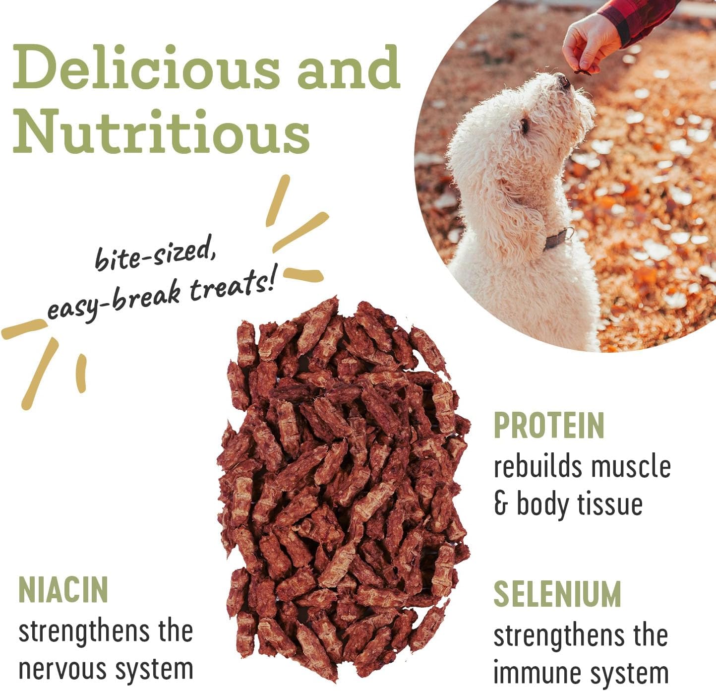 Farm Hounds - Boar Trainers - Premium Natural Jerky for Dogs - from 100% Humanely Raised Boar - Easy-Break - Great for Training & Treats - No Added Fillers - Made in USA - 4.5 oz - 1 Pack