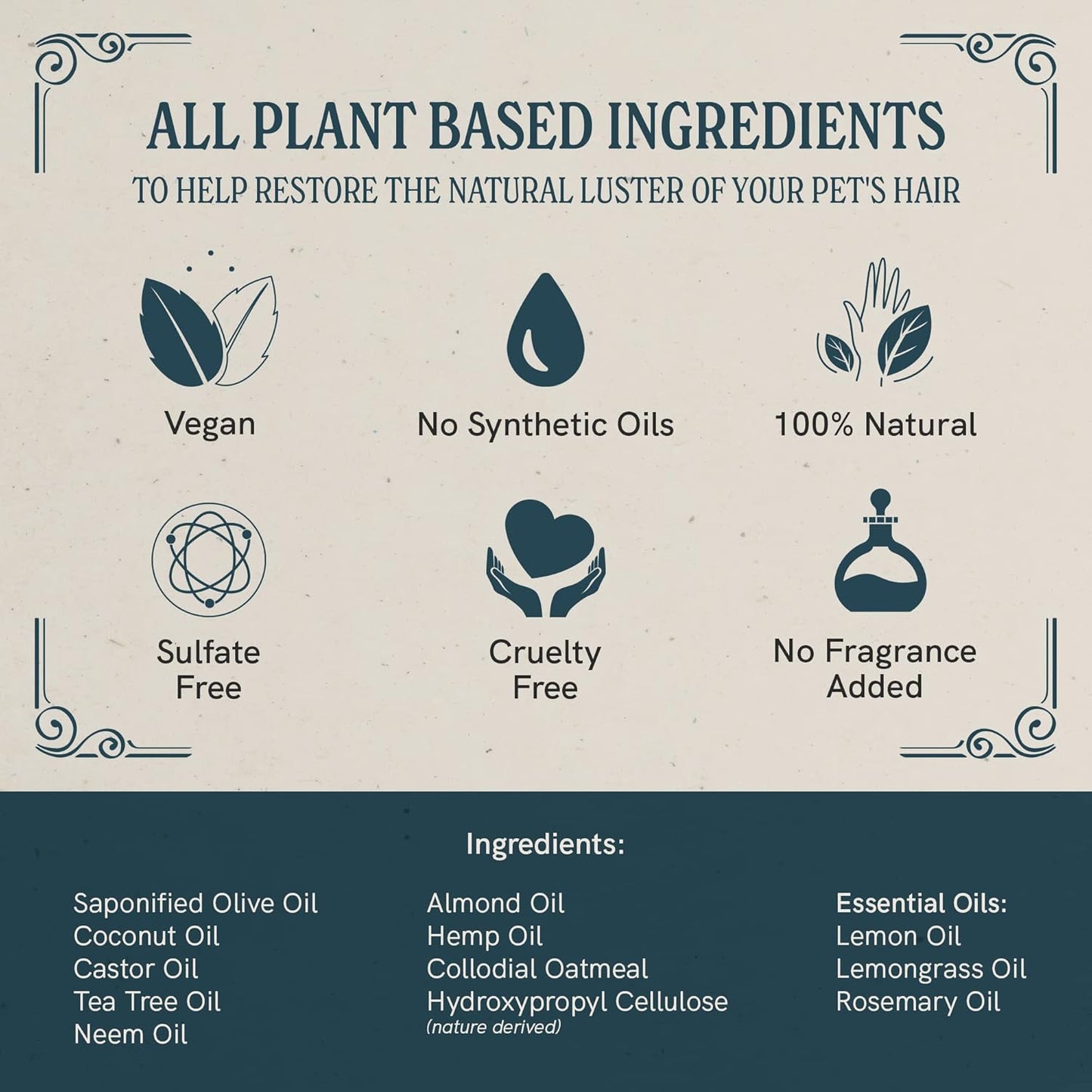 J·R·LIGGETT'S Botanical Horse Liquid Shampoo for Sensitive Skin | Hypoallergenic Biodegradable Shampoo Formula for Horses | 100% Eco-Friendly | Detergent-Free Horse Supply | 16.9fl.oz