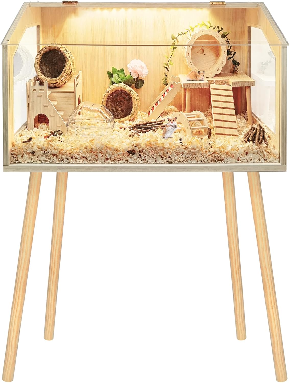 Prolee Hamster Cage with Legs, Guinea Pig Cages Chew Proof, Hamster House, Hamster Cages and Habitats, 24" L x 16" W x 40" H