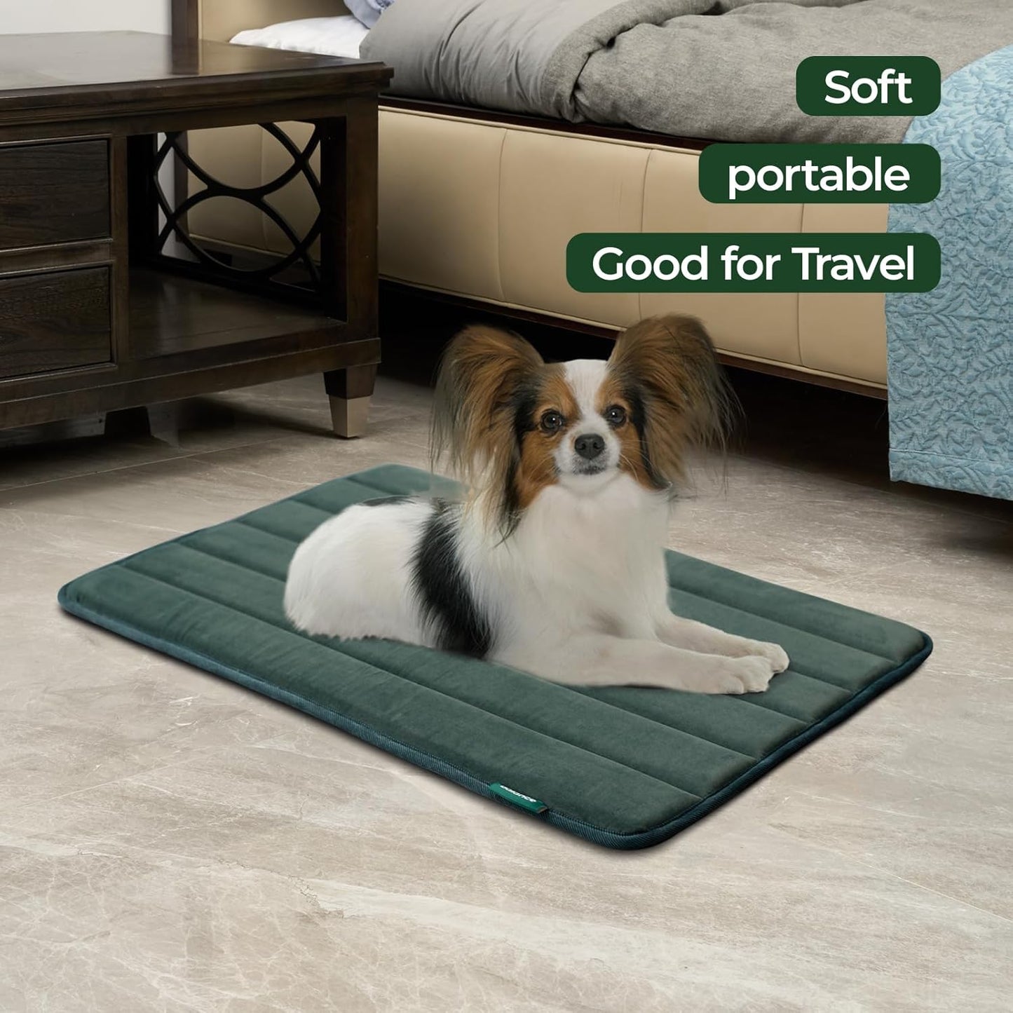 BALANCE Dog Crate Pad, Dog Foam Crate Mat Kennel Pad, Washable Water-Resistant Pet Bed Flat Dogs Cage Mat for Medium Dogs