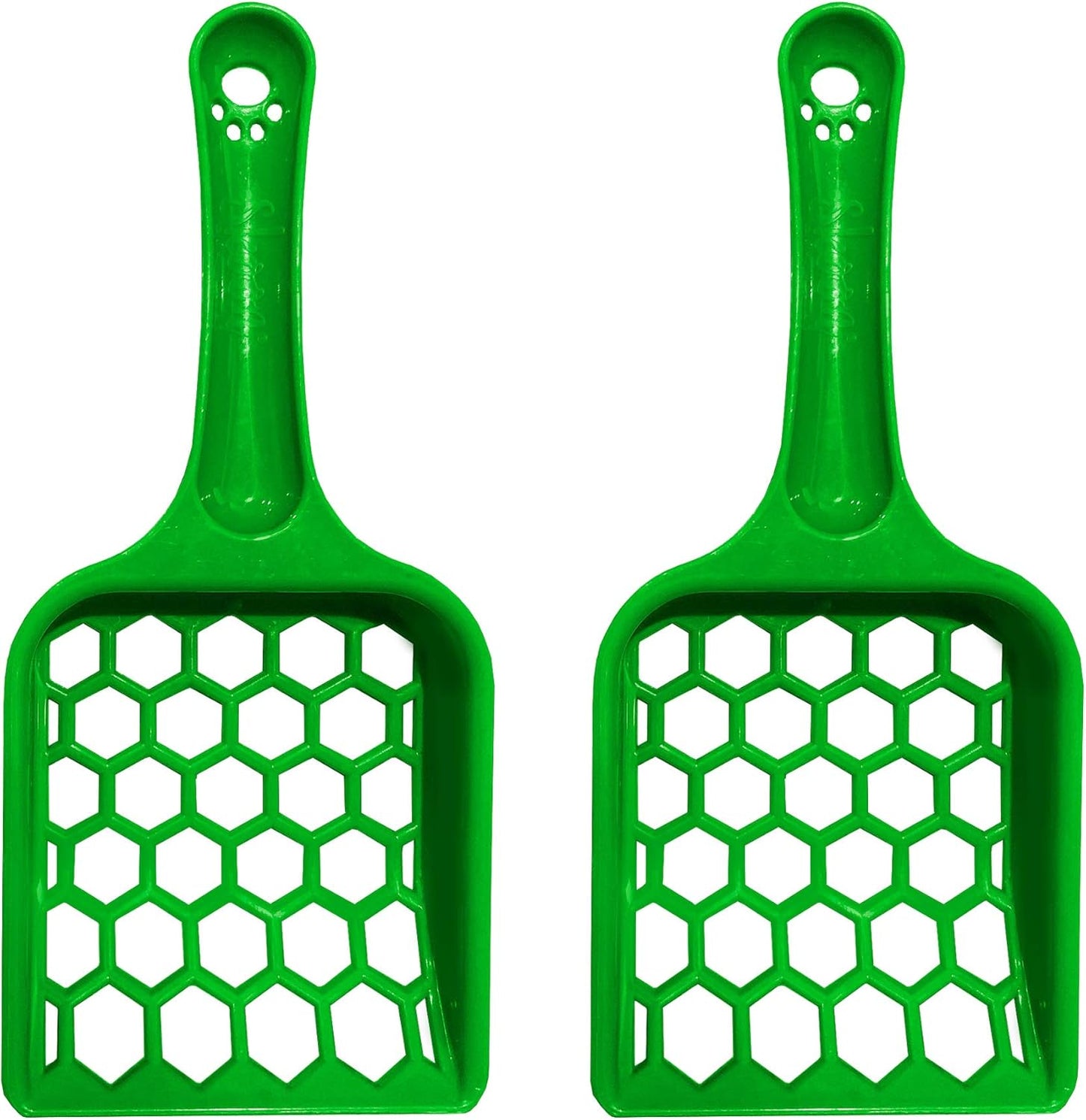 Skoon Cat Litter Pooper Skooper (2 Pack) - Wide Opening, Non-Clumping Litter Box Sifter Removes Solids Without Wasting Pebbles