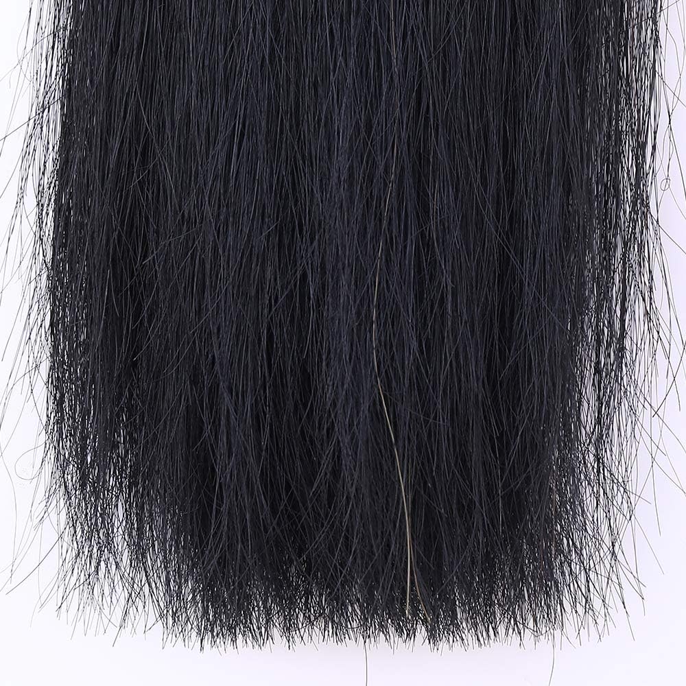 Horse Tail Extensions with Braided Horsehair Loop, Blunt Cut Bottom, 28-30 inches Long and 3/8 lb Weight