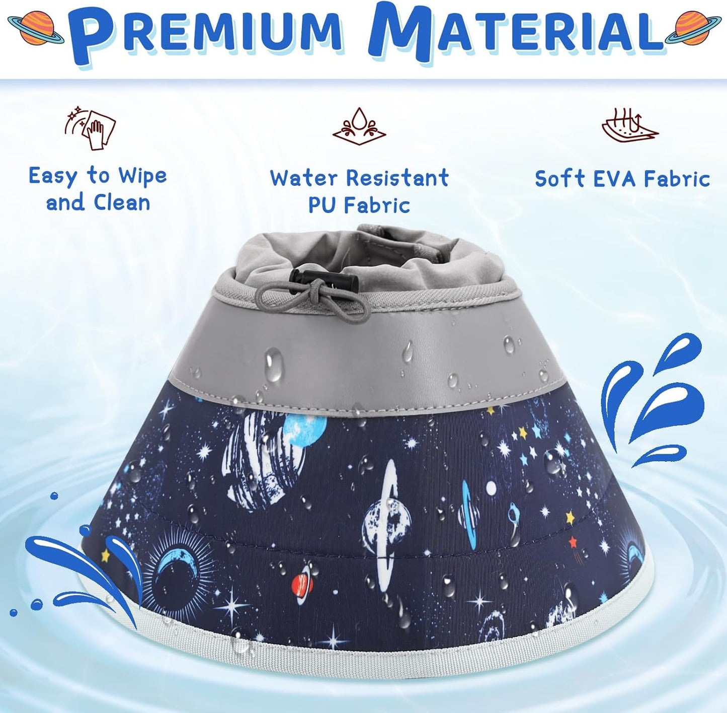 Cat Cone Collar Soft to Stop Licking, Adjustable, Foldable Lightweight Kitten Cones After Surgery Recovery for Cats & Kittens, Cat Cone Alternative (Grey, S)