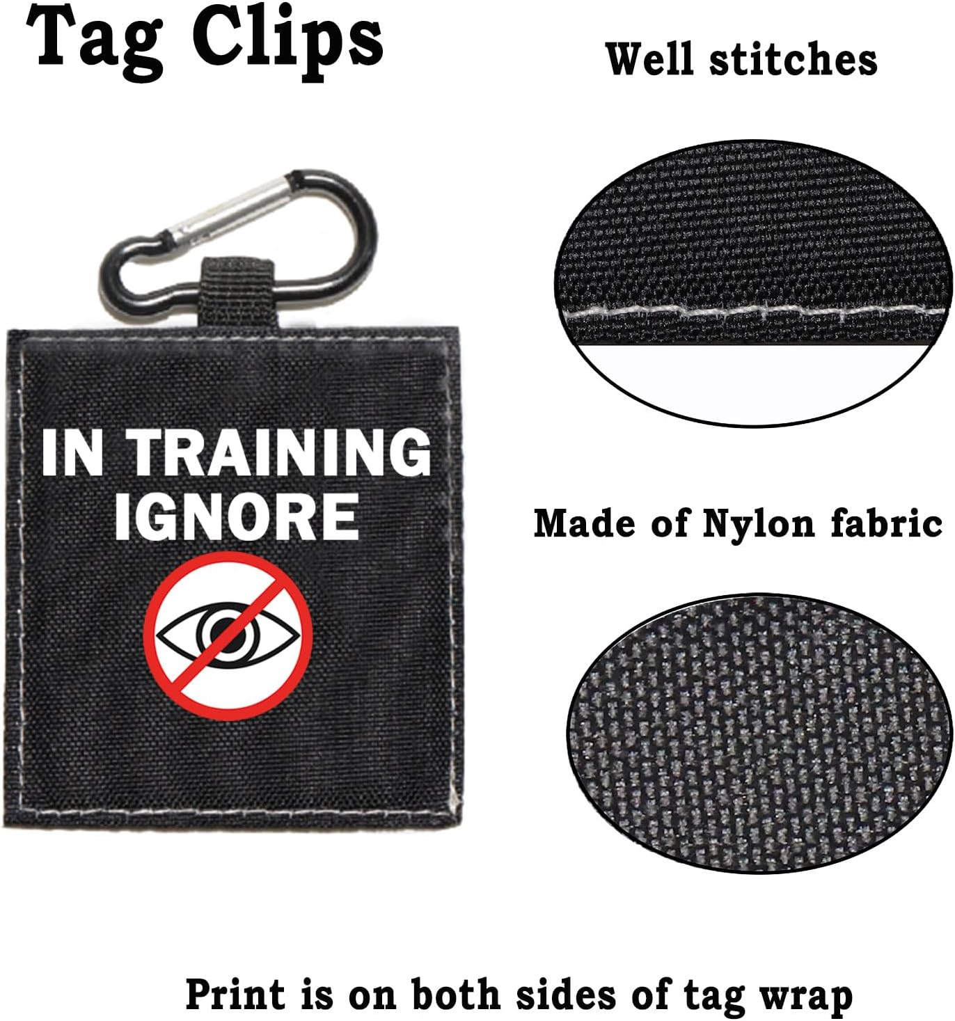 Funny Dog Leash Sleeve Have in Training Ignore Dog Leash Wrap Wrap Alert Hanging ID Patch Tag Pet Birthday Gift (Training Ignore-Tag)