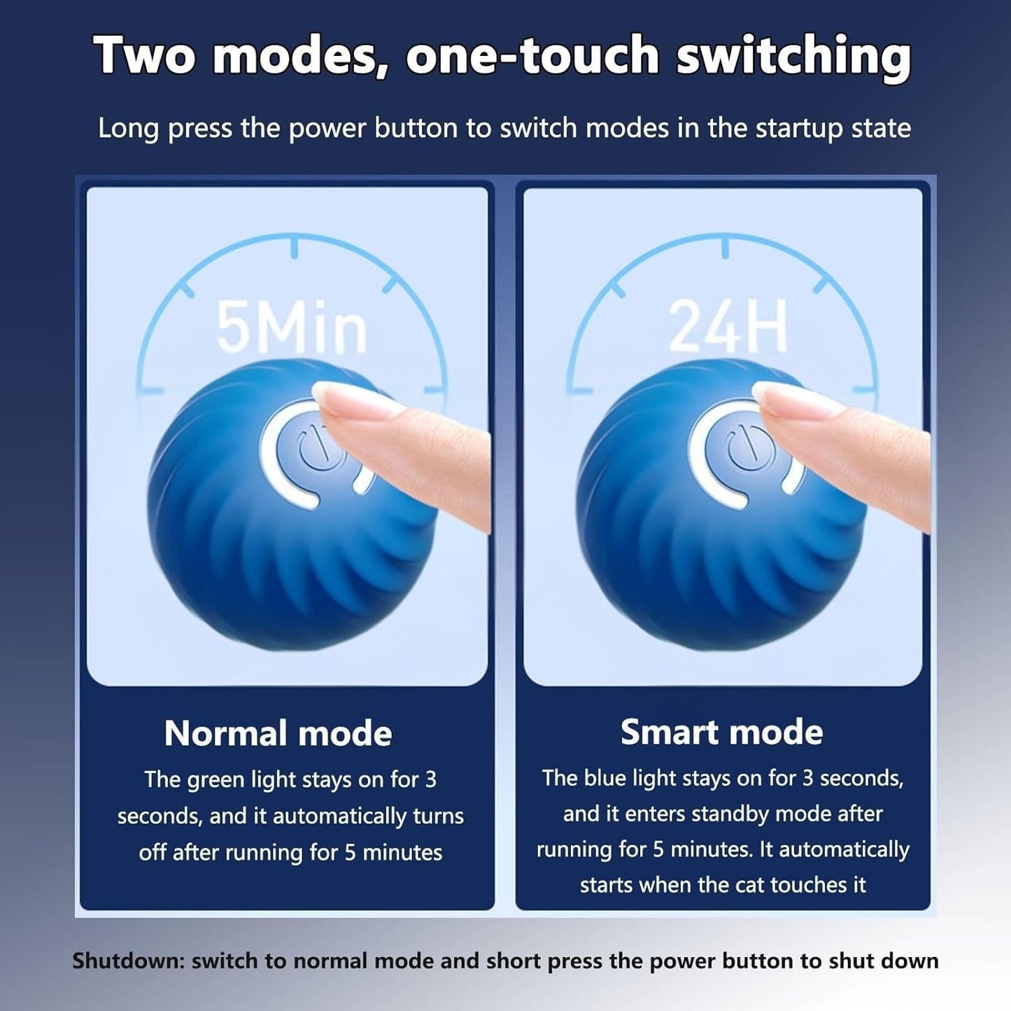 Zoomie Buddy 2.0, Zoomie Buddy for Dogs, 2 in 1 Smart Touch Interactive Dog Balls ＆ Pet Feeder, 2.83" Diameter, Suitable for Small/Medium Dogs, with Fruit Plush Cover (Blue+Orange, Tomato)