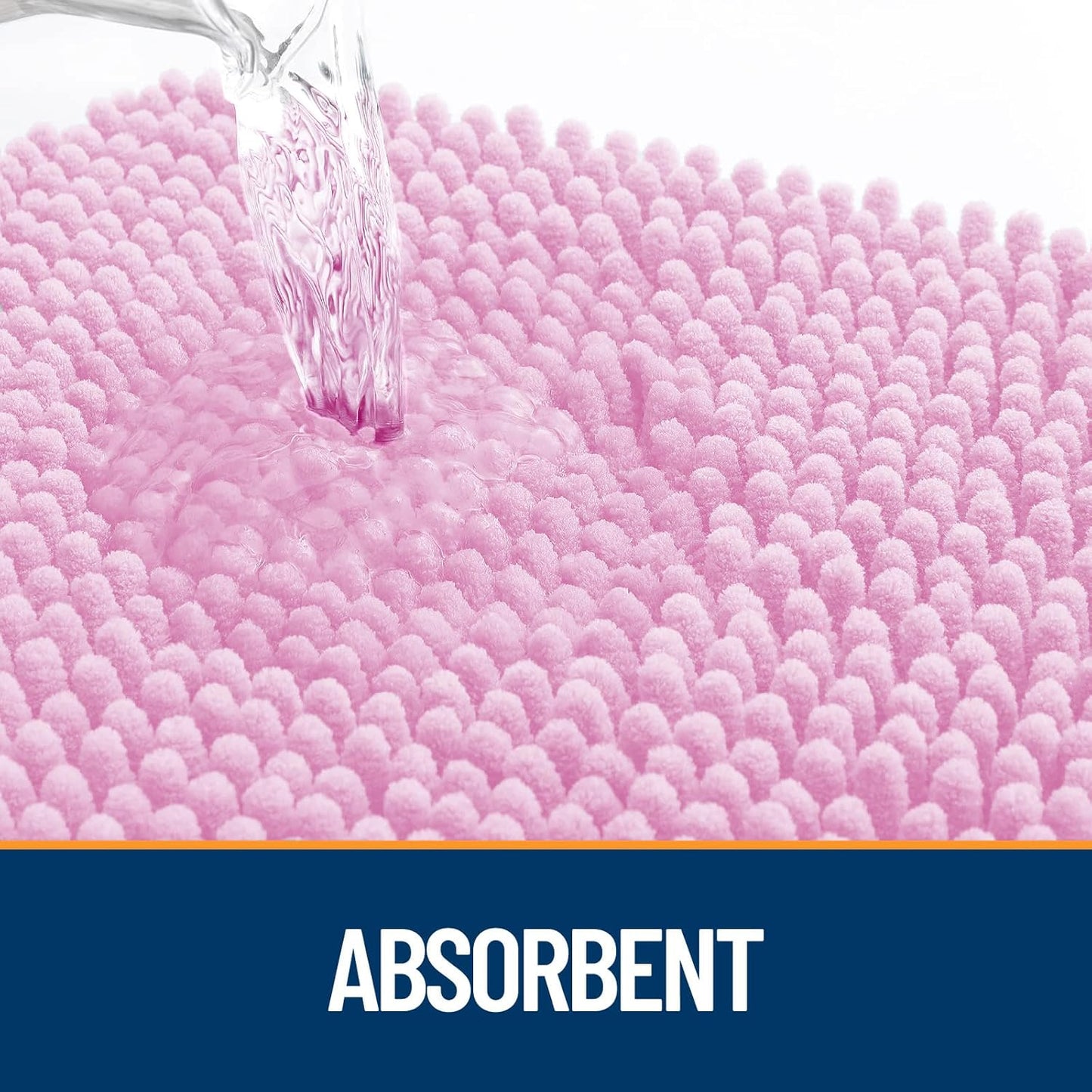 OLANLY Dog Door Mat for Muddy Paws 44x24, Absorbs Moisture and Dirt, Absorbent Non-Slip Washable Doormat, Quick Dry Chenille Mud Mat for Dogs, Entry Indoor Entryway Carpet for Inside Floor, Pink