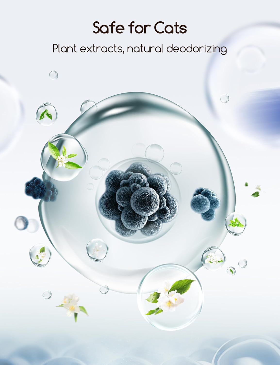 MeoWant Pet Odor Eliminator, Automatic Cat Litter Box Odor Deodorant Gel Only Suitable for MW-SC01 / MW-SC02 / LB02 Cat Litter Box 3Pcs