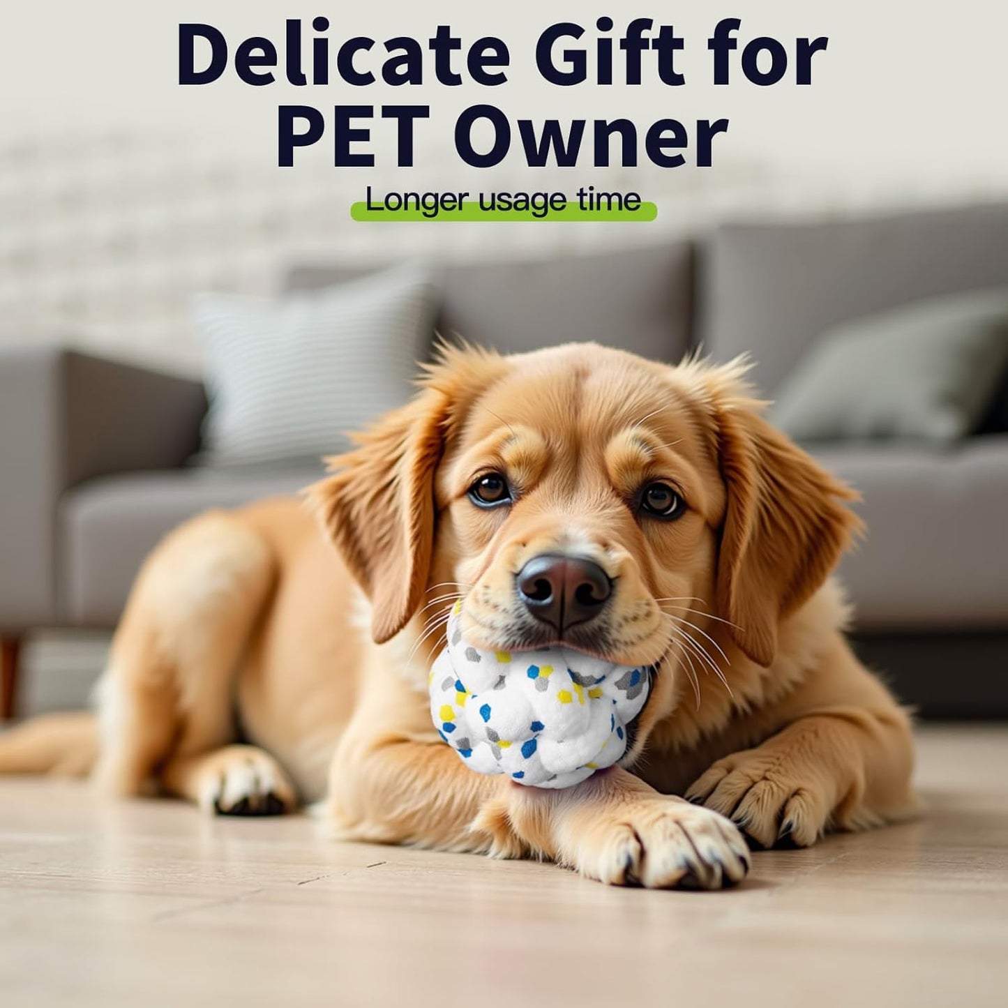 Upgrade Dog Balls Interactive Toys for Aggressive Chewers, Indestructible Tennis Durable Bouncy for Fetch Game, Lightweight Floating, White