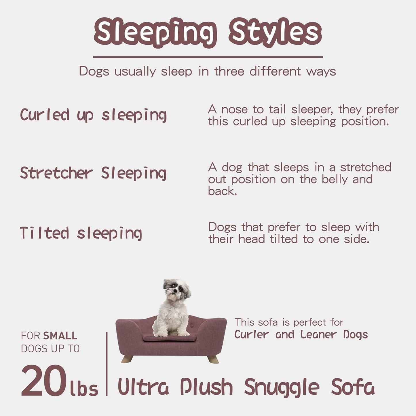 SHAVI Pet Sofa Dog Couch for Small Pet Dog and Cats, Low Back Lounging Bed with Velvet Modern Cat Couch Easy-to-Clean(Pink)