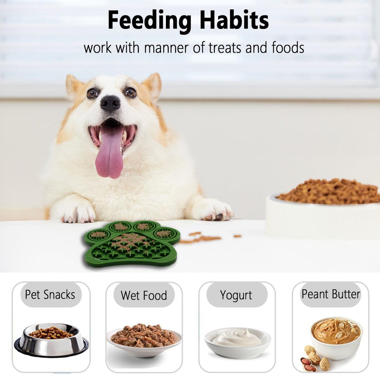 2-Pack Premium Lick Mats for Dogs & Cats | Slow Feeder mat with Suction Cups | Bathing, Grooming & Nail Trimming Aid | Food-Grade Non-Toxic Silicone (Pink & Green)