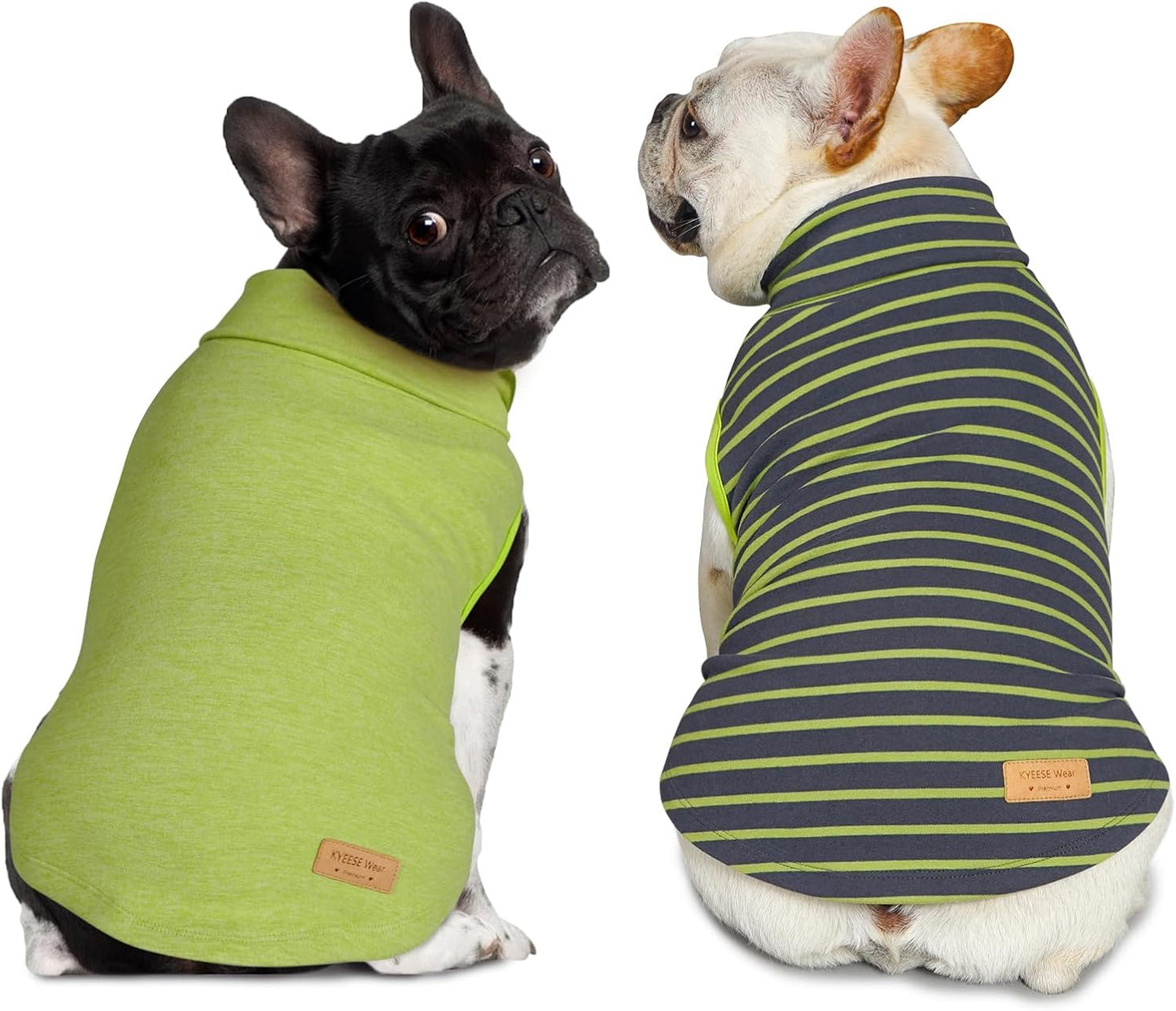 KYEESE 2Pack Dog Sweater Soft Pet Sweatshirt PulloverDog Sweaters for Small Dogs Male Warm Pet Coats Stretchy Dachshund Clothes Turtleneck Dogs Clothes