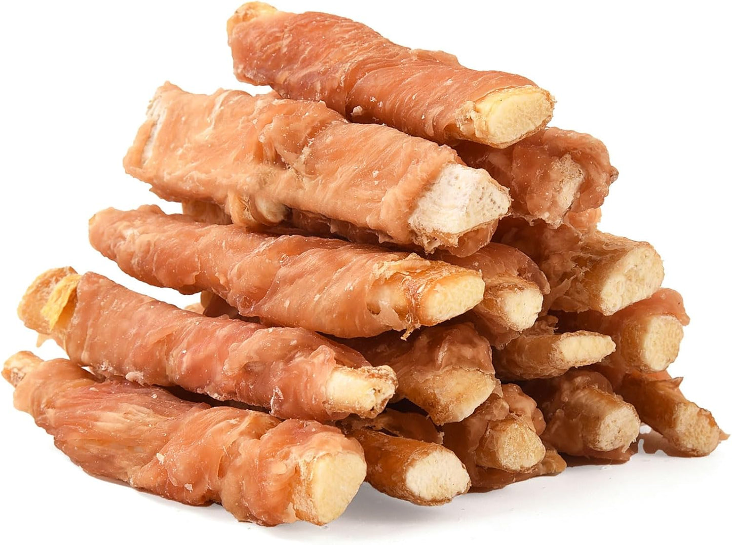 ASMPET Dog Treats Chews, Chicken Wrapped Beef Cartilage, Rawhide Free & Grain Free Dog Snacks 10.6 oz