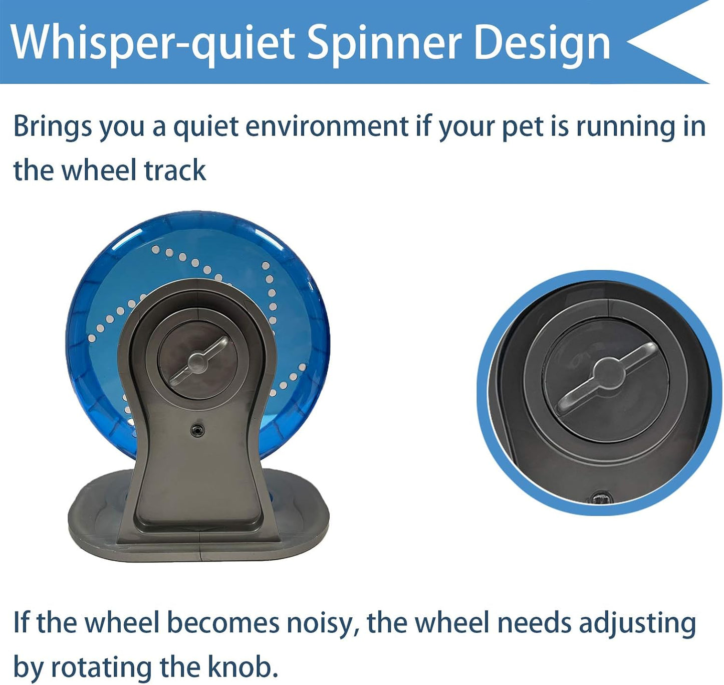 Petest Hamster Exercise Wheel, Silent Spinner Hamster Running Wheels, Diameter 6.7 inch, Blue