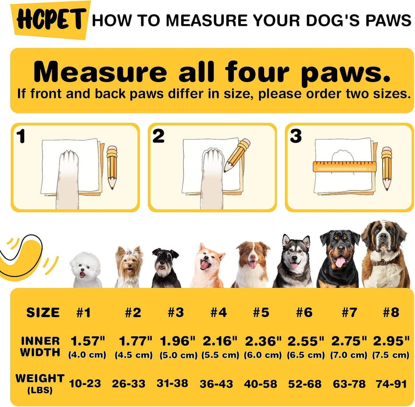 Hcpet Dog Shoes, Dog Boots for Large Dogs, Waterproof Dog Booties Paw Protector for Summer Hot Pavement, Winter Snowy Day, Outdoor Walking, Indoor Hardfloors Anti Slip Sole Pink Size 8