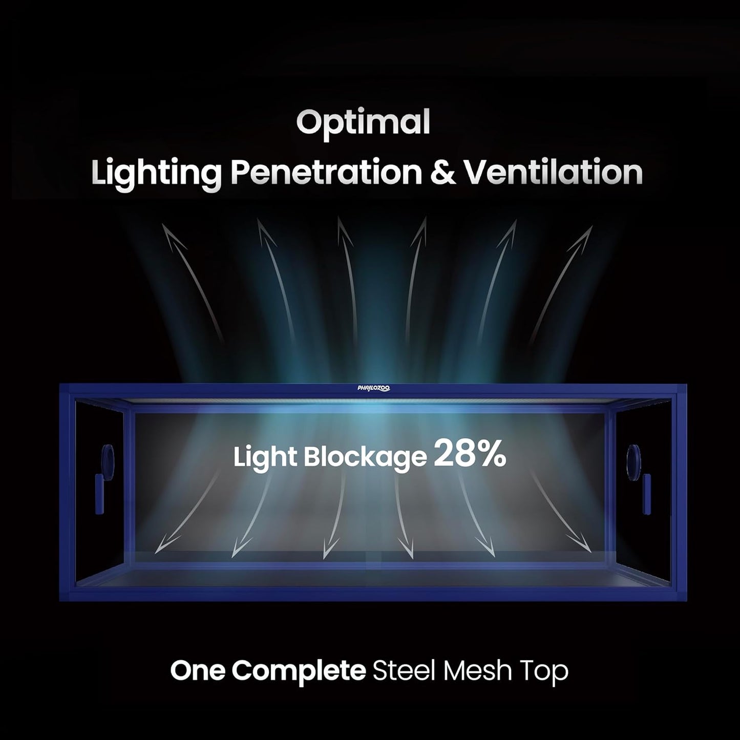 85 Gallon Snake Enclosure, Front Opening Reptile Tank for Easy Maintenance, Reptile Terrarium with Top Screen Ventilation 48''x24''x18''