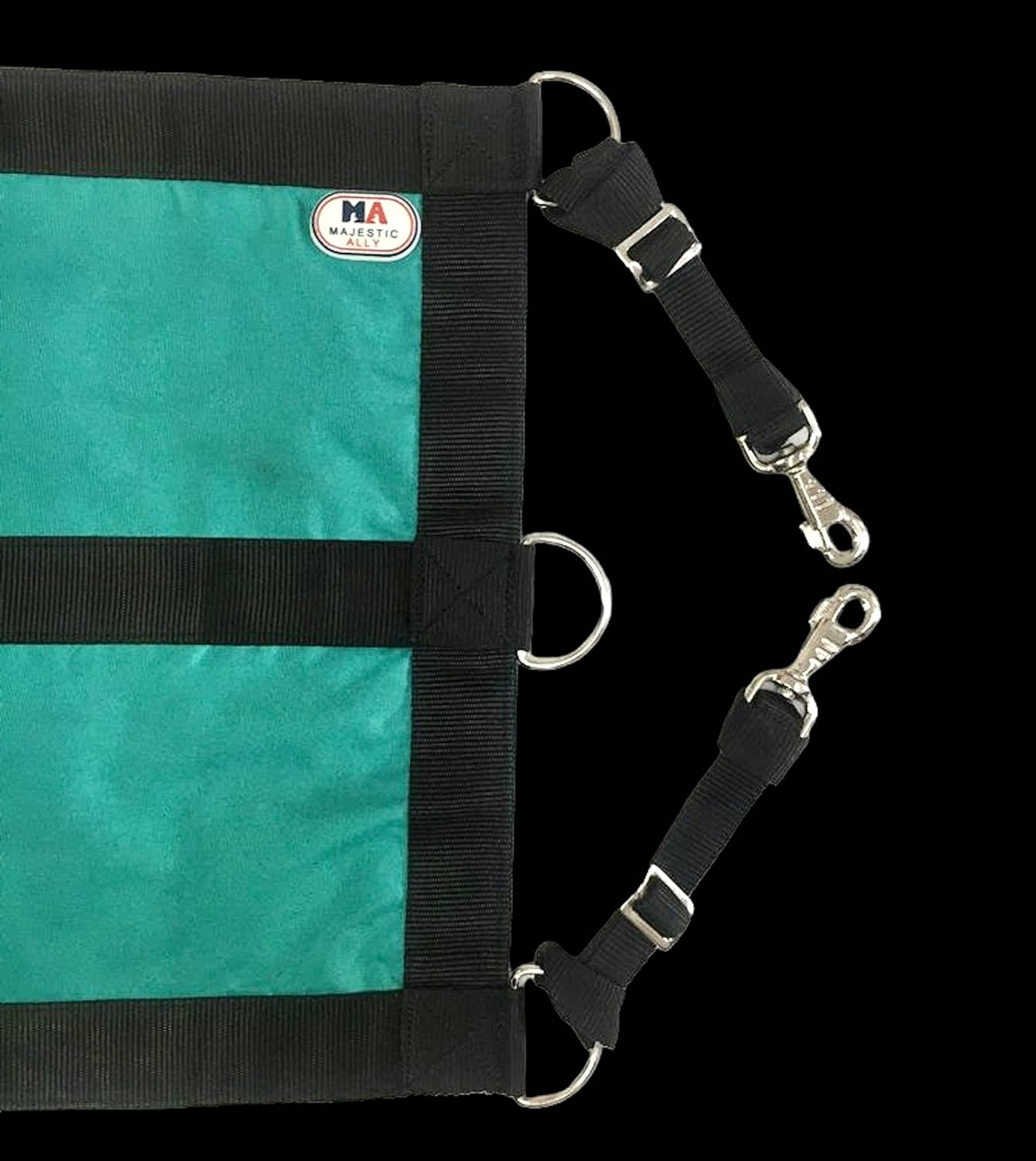 Majestic Ally 1200D 29"x19" Horse Stall Guard with Adjustable Straps and Hardware (Turquoise Black)