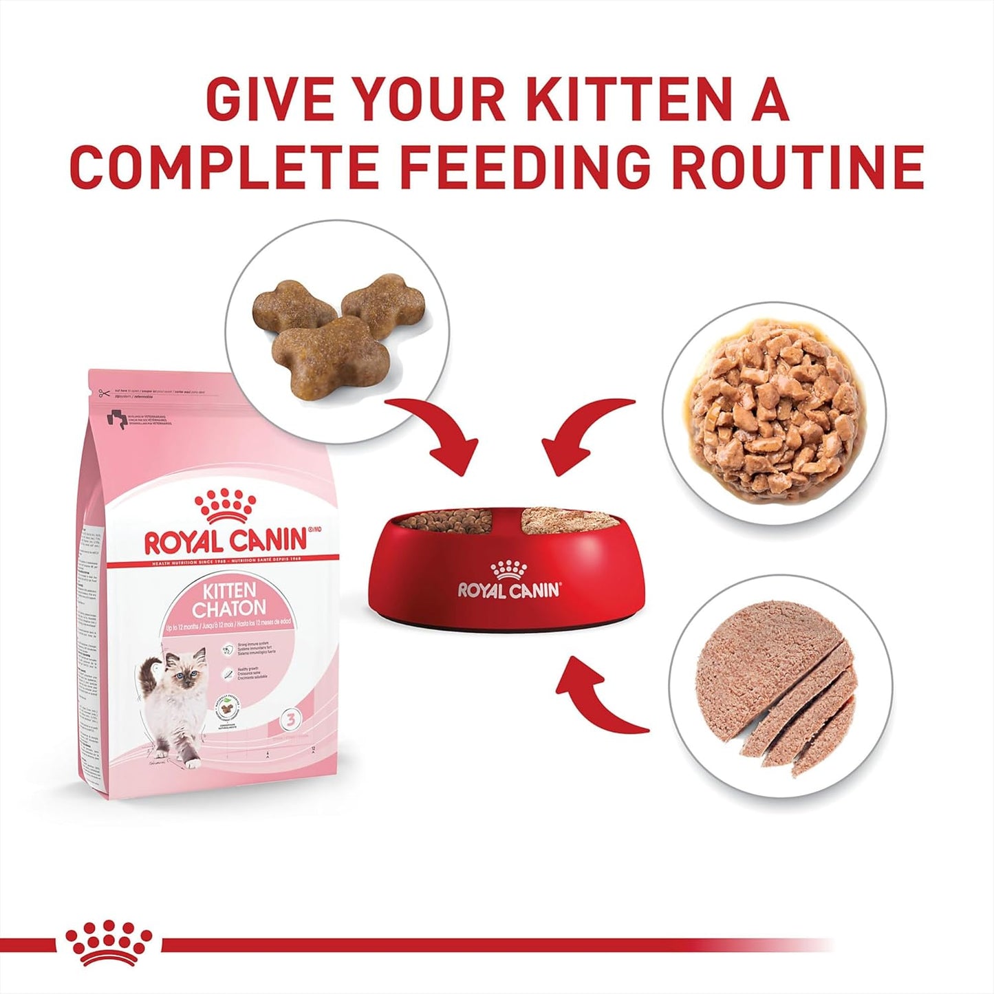 Royal Canin Feline Health Nutrition Kitten Wet Food Variety Pack, 12 Pack, 2 Varieties, 3 oz Cans
