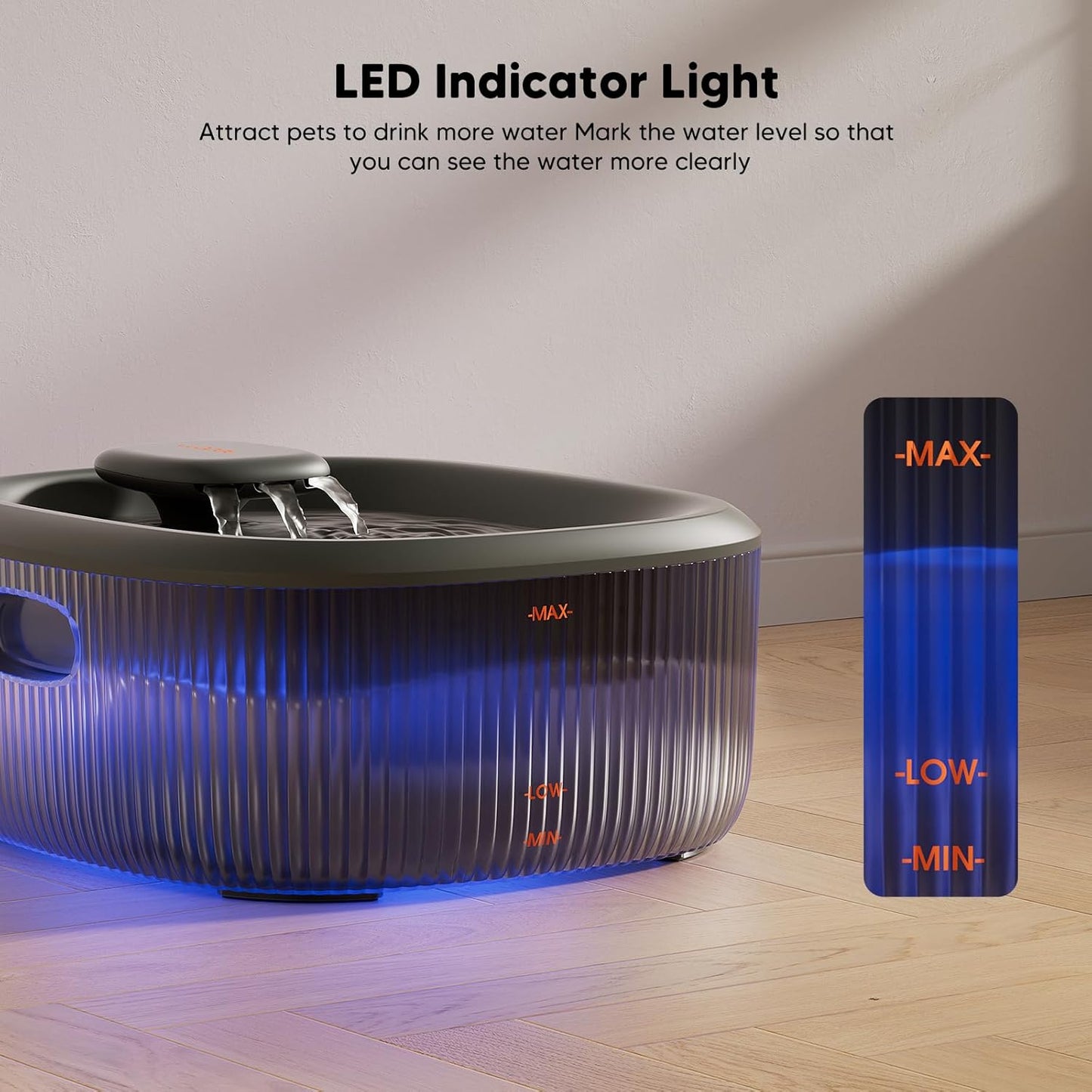 WOPET Dog Water Fountain for Large Dogs, 6L/205oz/1.7Gal Automatic Dog and Cat Water Fountain,Dog Water Dispenser with 2 Filters,Ultra-Quiet Pump,Great for Large Dogs Cats and Multi-Pet Home