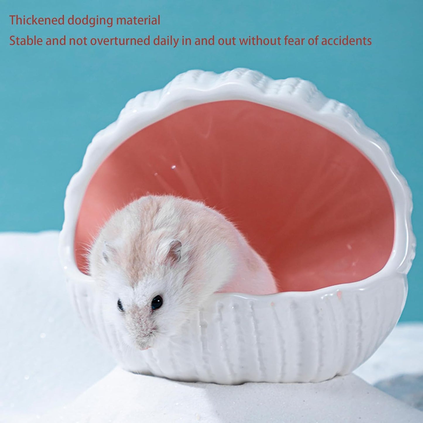 Ceramic Hamster Hideout Guinea Pigs House Guinea Pig Accessories Sand Bathes for Small Pets Hamster Accessories for Cages for Guinea Pigs Chinchillas Gerbils Hedgehogs (Pink)