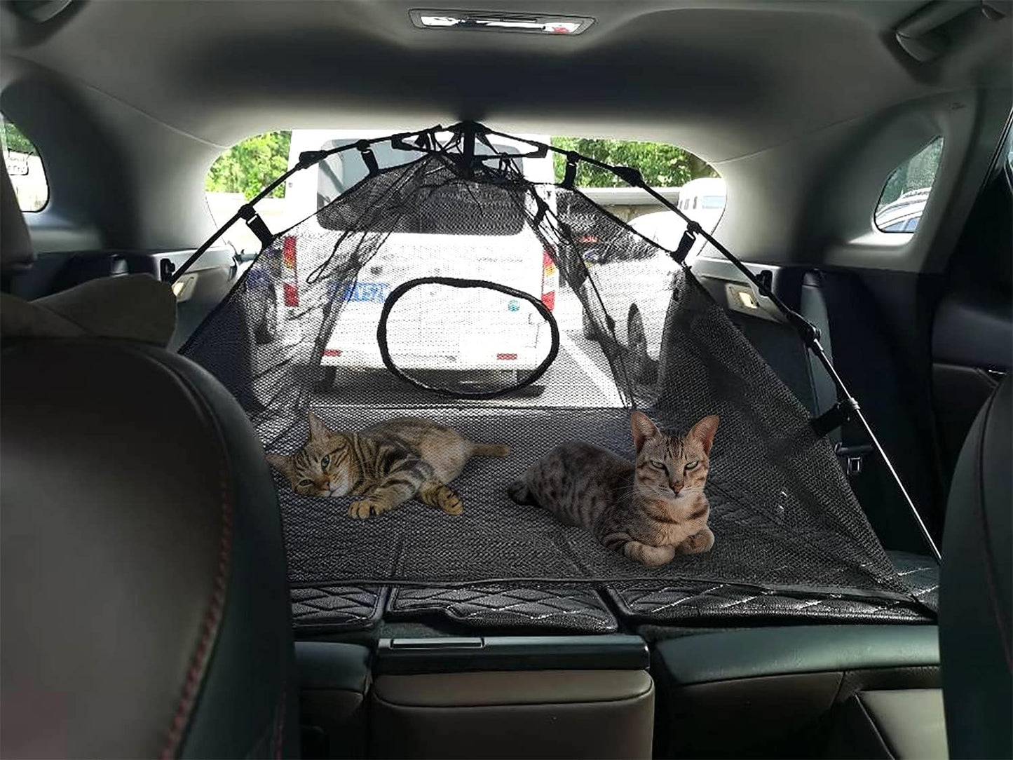 Portable Large Pop Up Pet Cat Tents Enclosures House for Outside Patio Indoor for Cat Puppy Rabbit Small Animals,Quick Opened,Independent or can be Connected to Tunnels