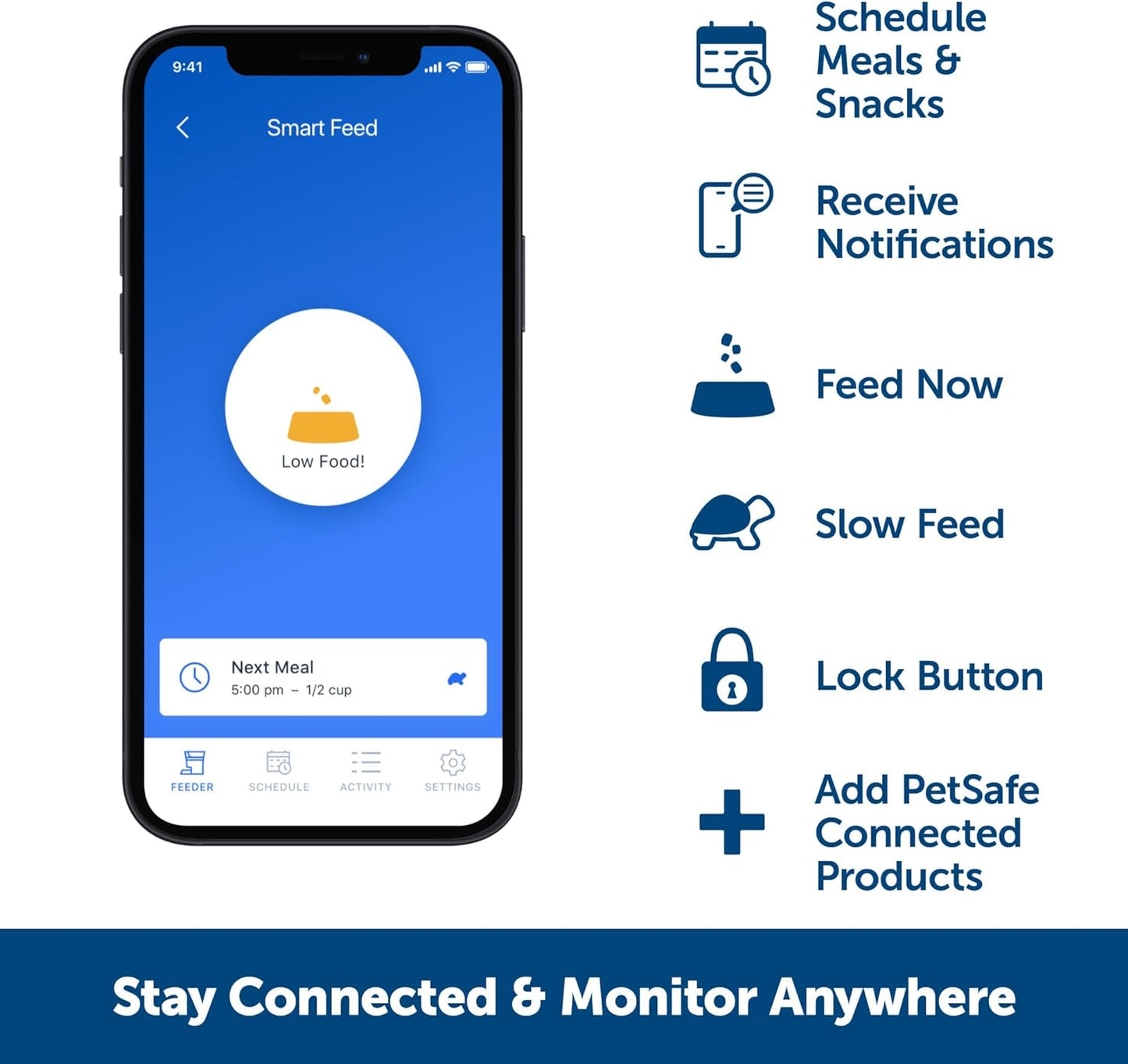 PetSafe Smart Feed - Electronic Pet Feeder for Cats & Dogs - 6L/24 Cup Capacity - Programmable Mealtimes - Alexa, Apple & Android Compatible - Backup Batteries Ensure Meal Delivery During Power Outage