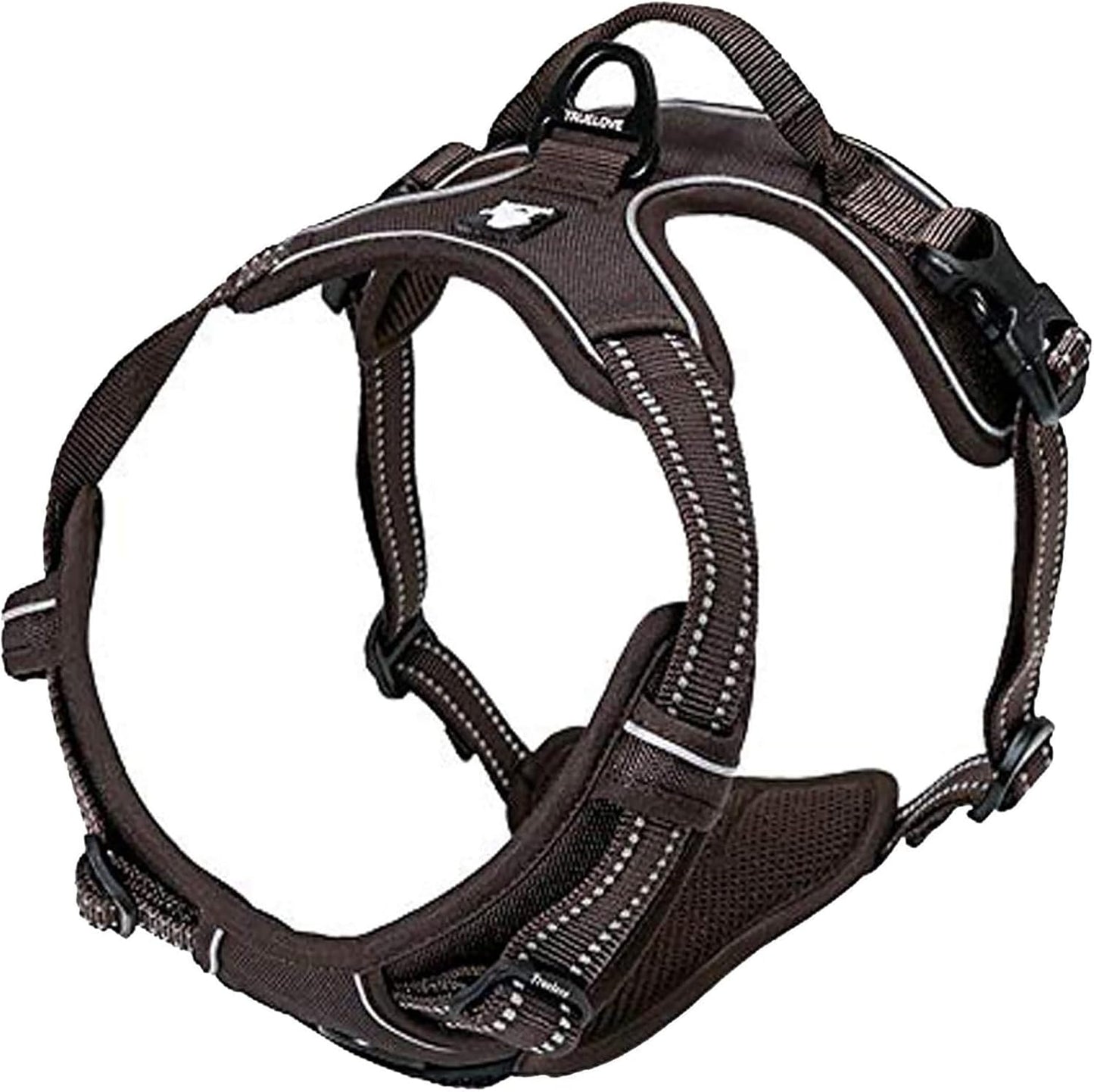 TRUE LOVE Adjustable No-Pull Dog Harness Reflective Pup Vest Harnesses Comfortable Control Brilliant Colors Truelove TLH5651(Brown,XL)