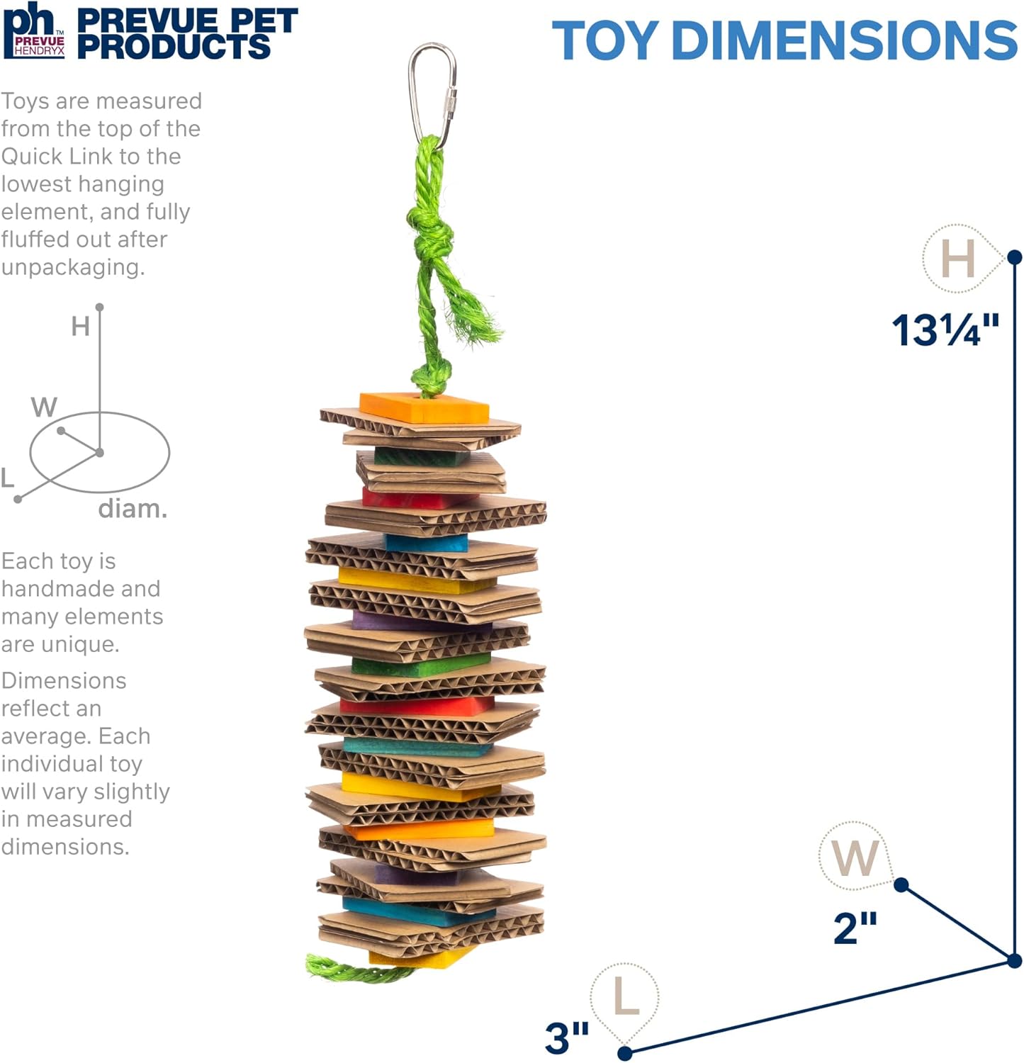 Prevue Pet Products Shredding Stack - Playfuls Physical & Mental Bird Toy 60247