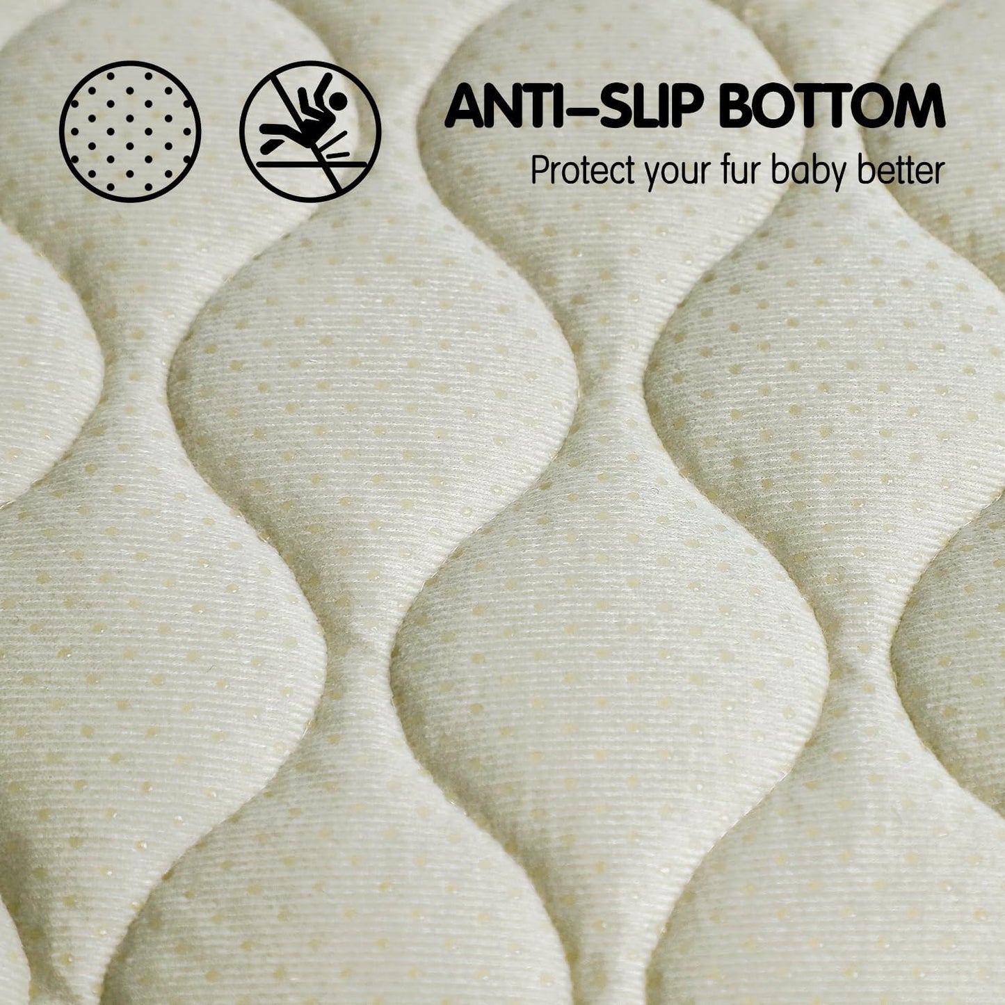 furrybaby Dog Bed Mat Flat Crate Mat with Anti-Slip Bottom Machine Washable Pet Kennel Pad for Dog Sleeping (L 42x28'', Grey Mat)