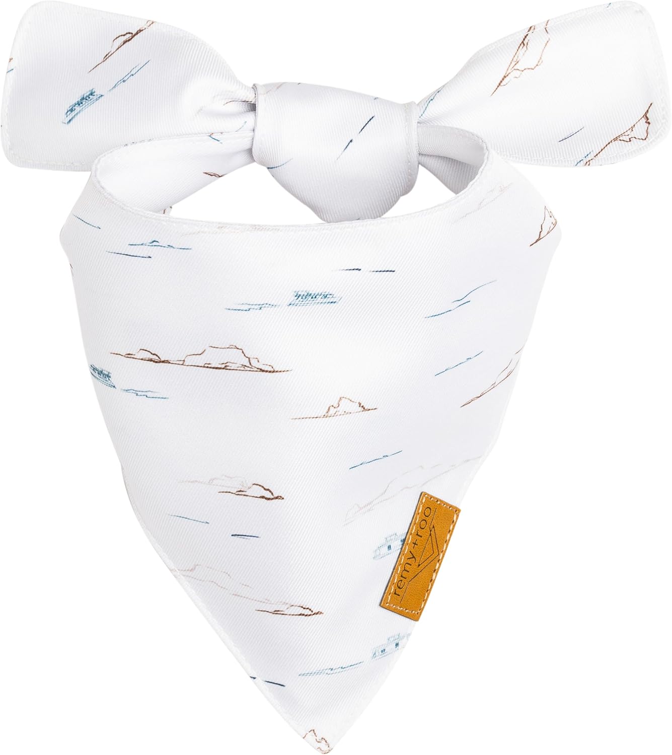 Remy+Roo Large Summer Dog Bandanas - 4 Pack Powell Set | Premium Durable Adjustable Polyester Fabric | Patented Shape Boy Dog Bandanas | Pack of Bandanas for Dogs