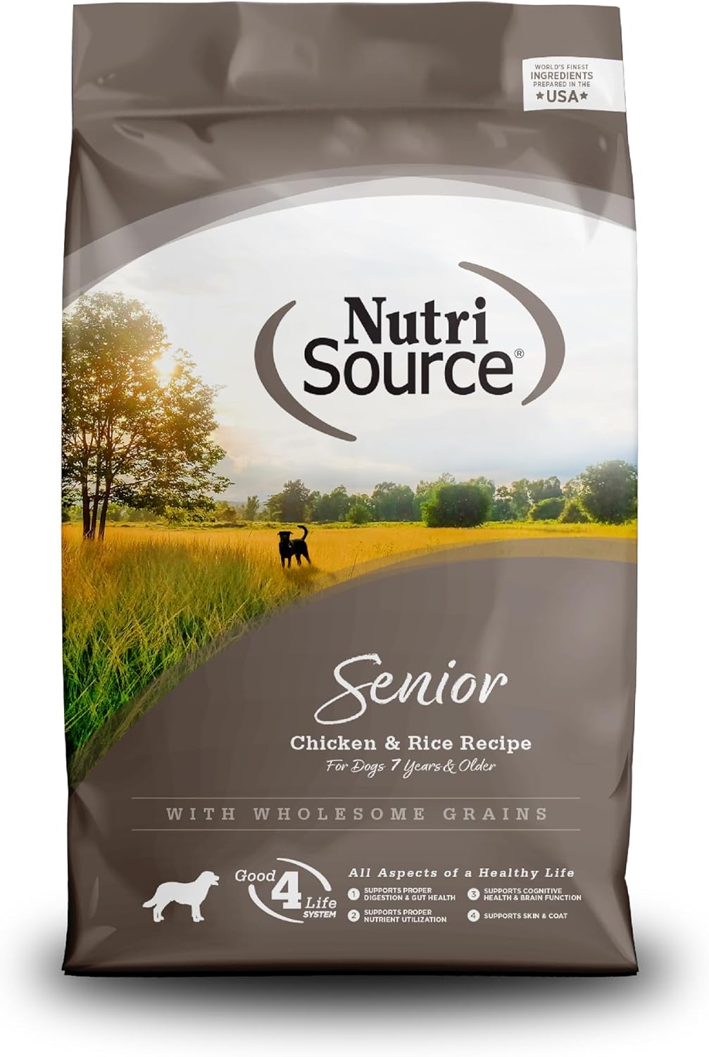 NutriSource Dry Dog Food for Seniors, Chicken and Rice, 4LB