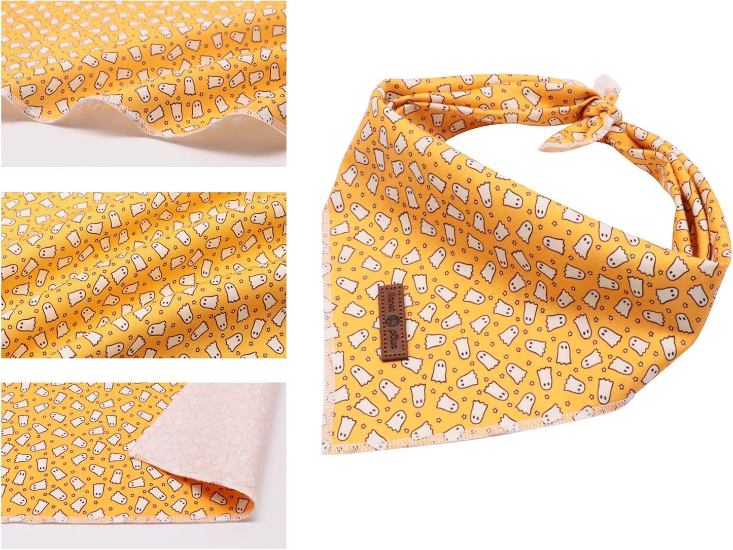 Lionet Paws Halloween Dog Bandana,Fabric Dogs Kerchief for Small Medium Large Dogs,Dog Cotton Triangle Bibs Scarf for Girl Boy