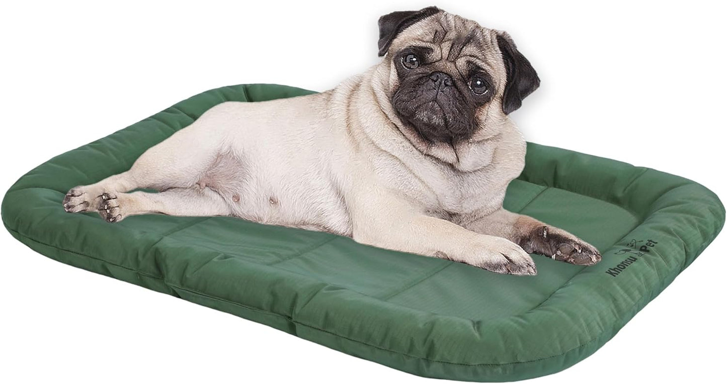 KHONSU PET Durable Dog Bed Tough and Tear Proof Dog Crate Bed, 800lbs Tear Strength PVC-Backed Waterproof Ped Bed Mat Indoor & Outdoor Use for Dogs up to 25 lbs