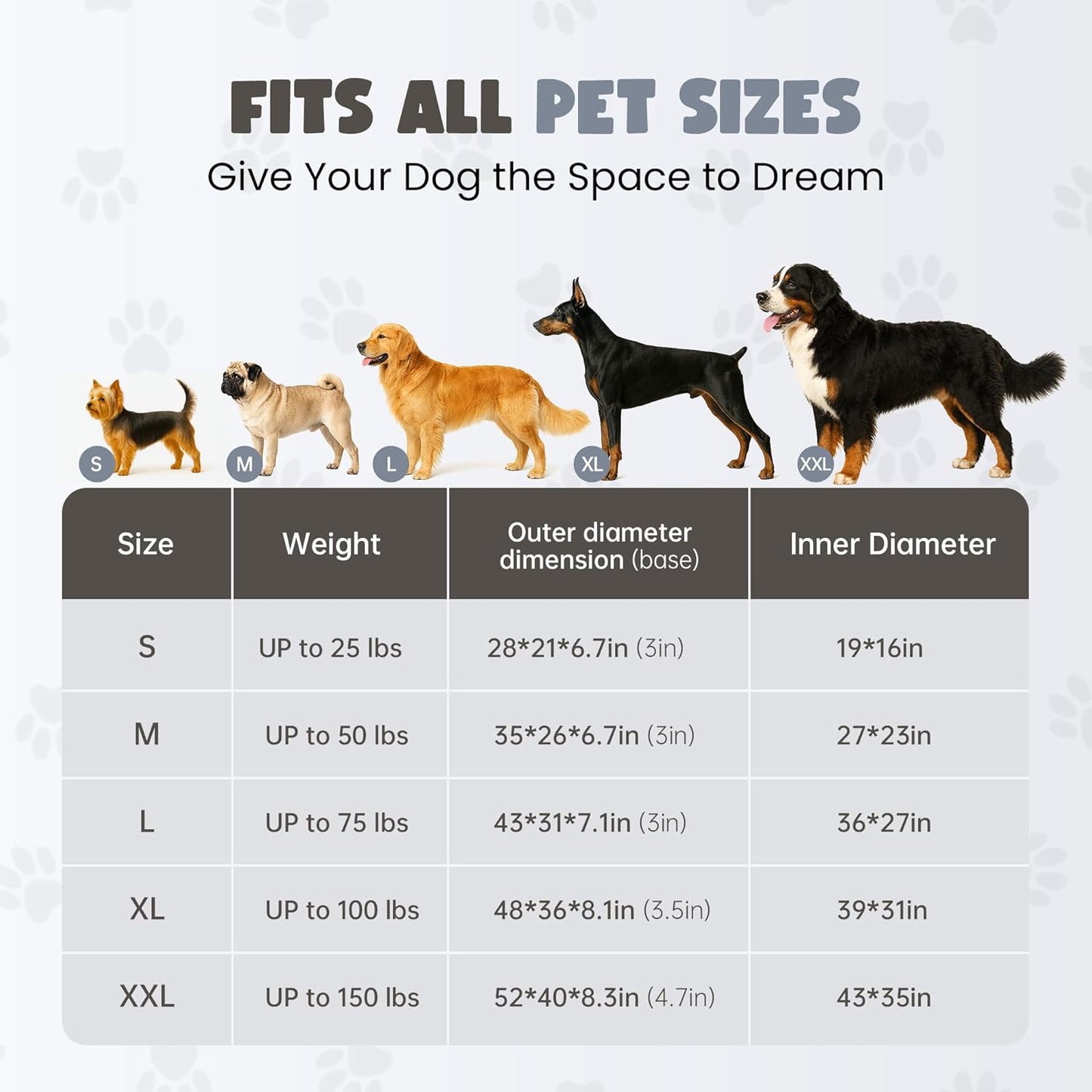 Orthopedic Dog Bed for Extra Large Dogs, Extra-Thick 3.6" Foam Fluffy Fur Sofa with Comfortable Sides, Soft and Big Dog Couch Bed with Washable Removable Cover and Non-Slip Oval Bottom, Grey