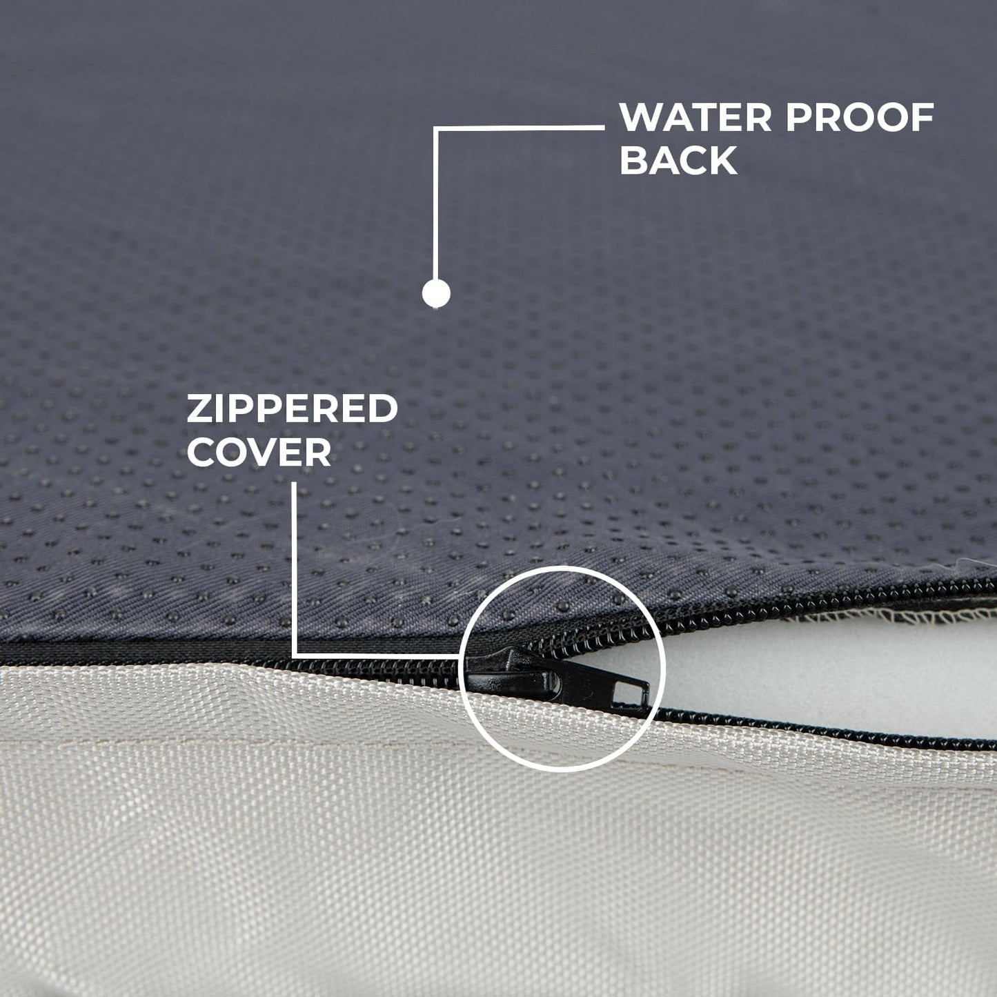 Best Pet Supplies Cute Dog Crate Mat Flat Bed with Waterproof Exterior, Thick Orthopedic Egg Foam Mattress, and Soft Sherpa Fleece Cover for Small, Medium, and Large Breeds - Beige, 41X29X4