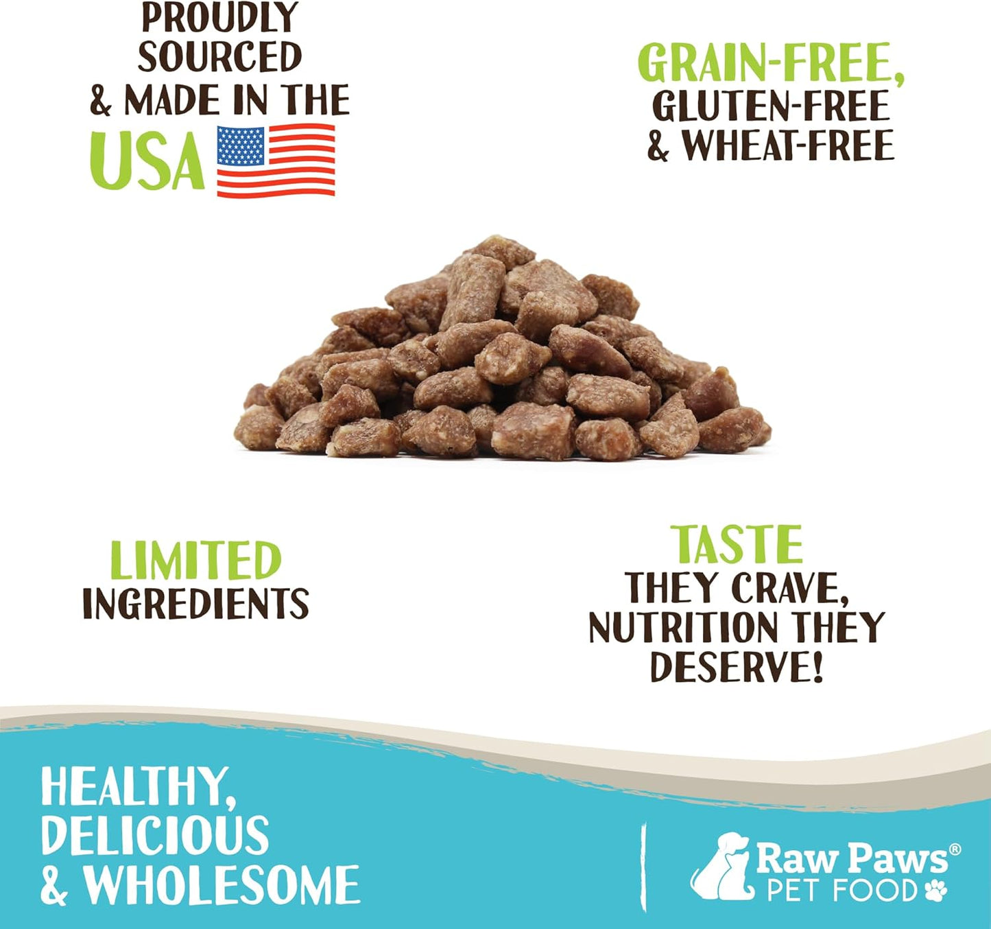 Raw Paws Freeze Dried Dog Food & Cat Food - Rabbit Recipe, 16-oz - Made in USA - Freeze-Dried Dog Food, Raw Dog and Cat Food