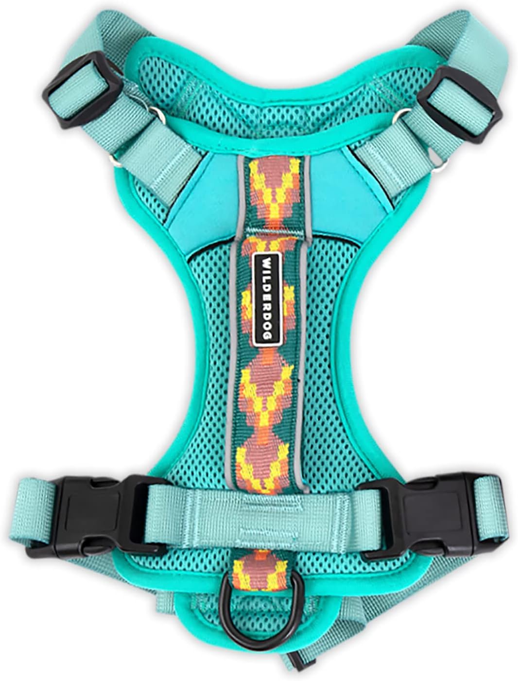 Wilderdog Lightweight Dog Harness with Reflective Straps - Large - Seafoam
