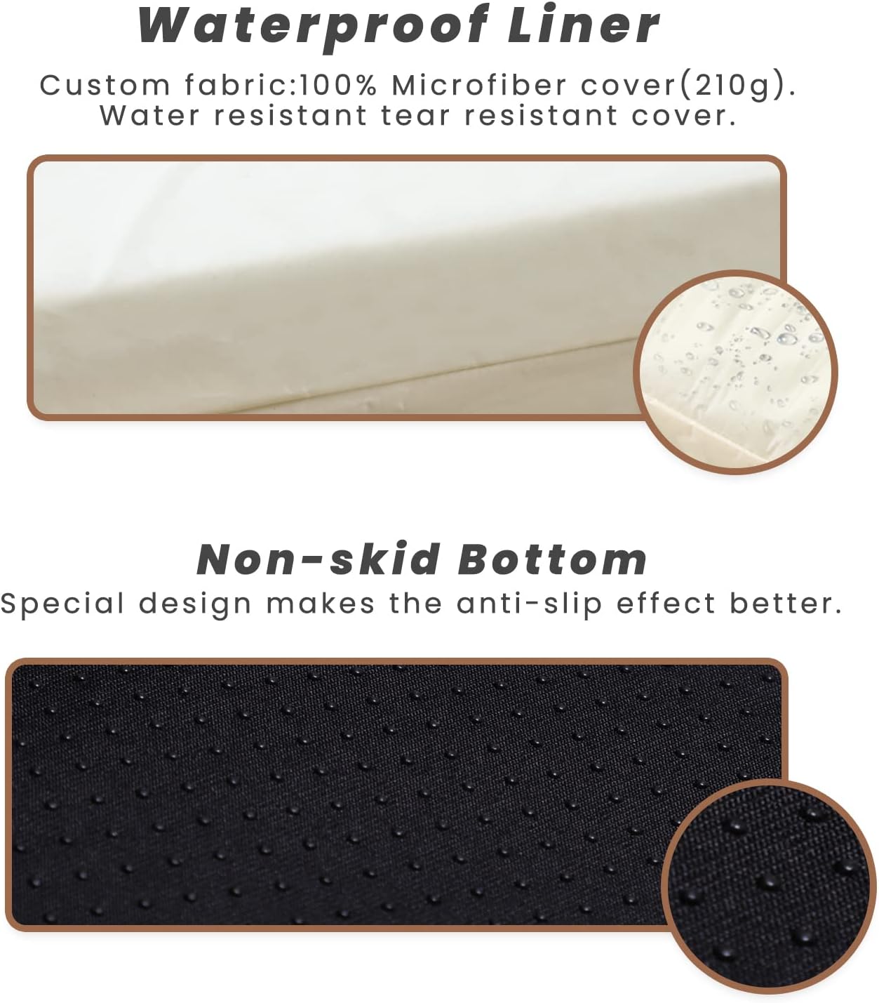 Laifug Orthopedic Memory Foam Extra Large Dog Bed Pillow(50"x36"x10", Slate Grey) Durable Water Proof Liner & Removable Washable Cover & Smart Design