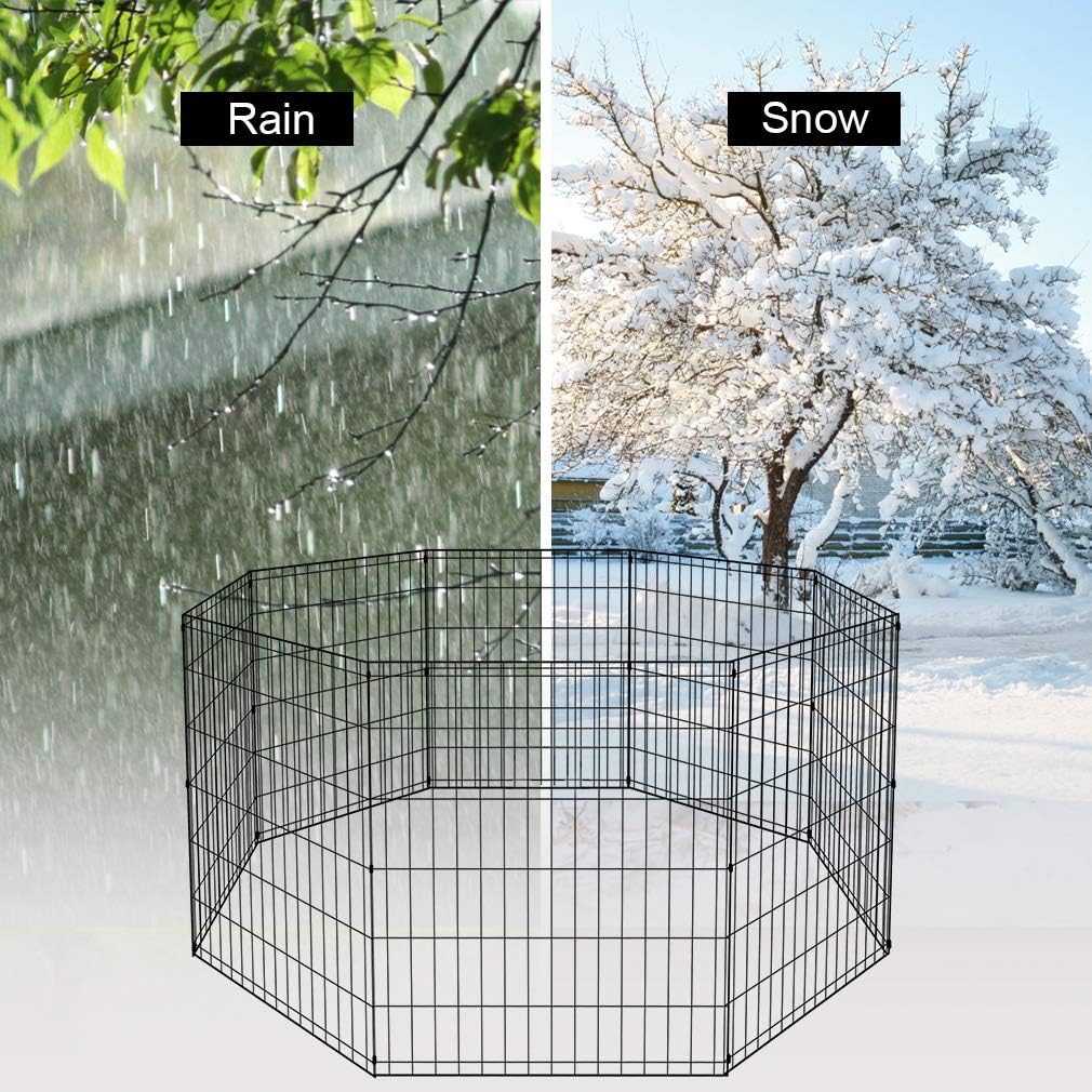 BestPet Metal Wire Playpen, 30 Inch Tall Black