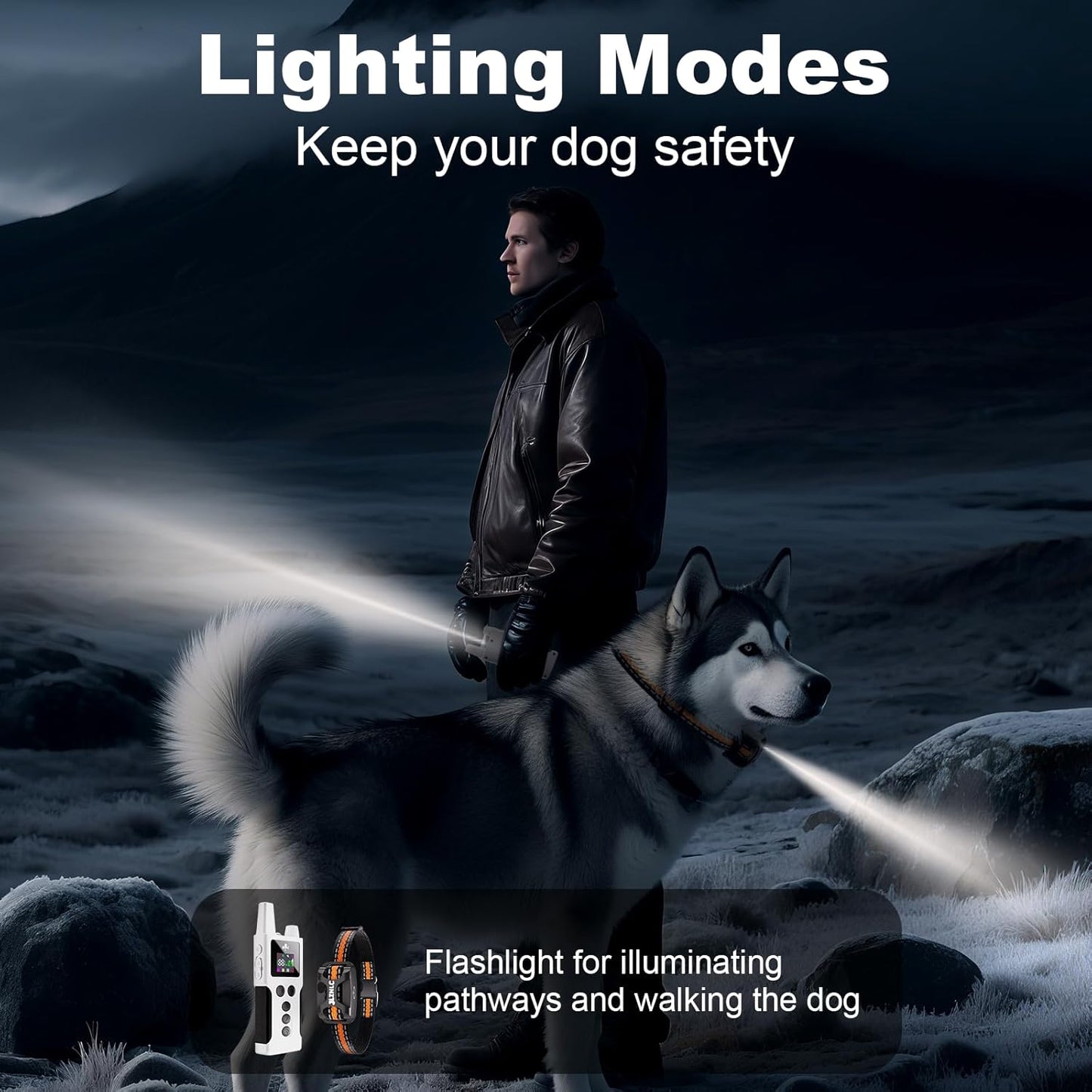 Dog Training Collar with Remote 4200FT 3 Dogs - Shock Collar for Barking Control, 4 Modes(Beep/Vibe/Static), IPX7 Waterproof for Swimming, 30-Day Rechargeable Battery, Adjustable for Small to XL Dogs