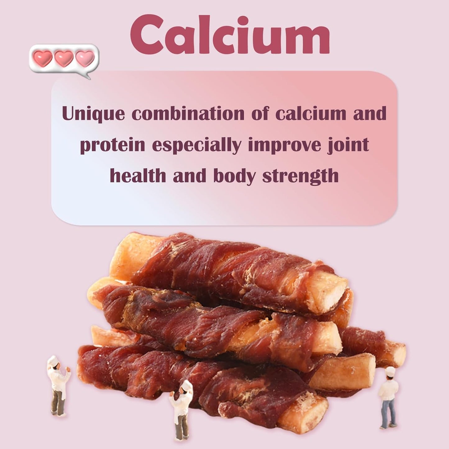 ASMPET Dog Treats, Duck Wrapped Beef Cartilage, Rawhide Free & Grain Free Dog Snacks