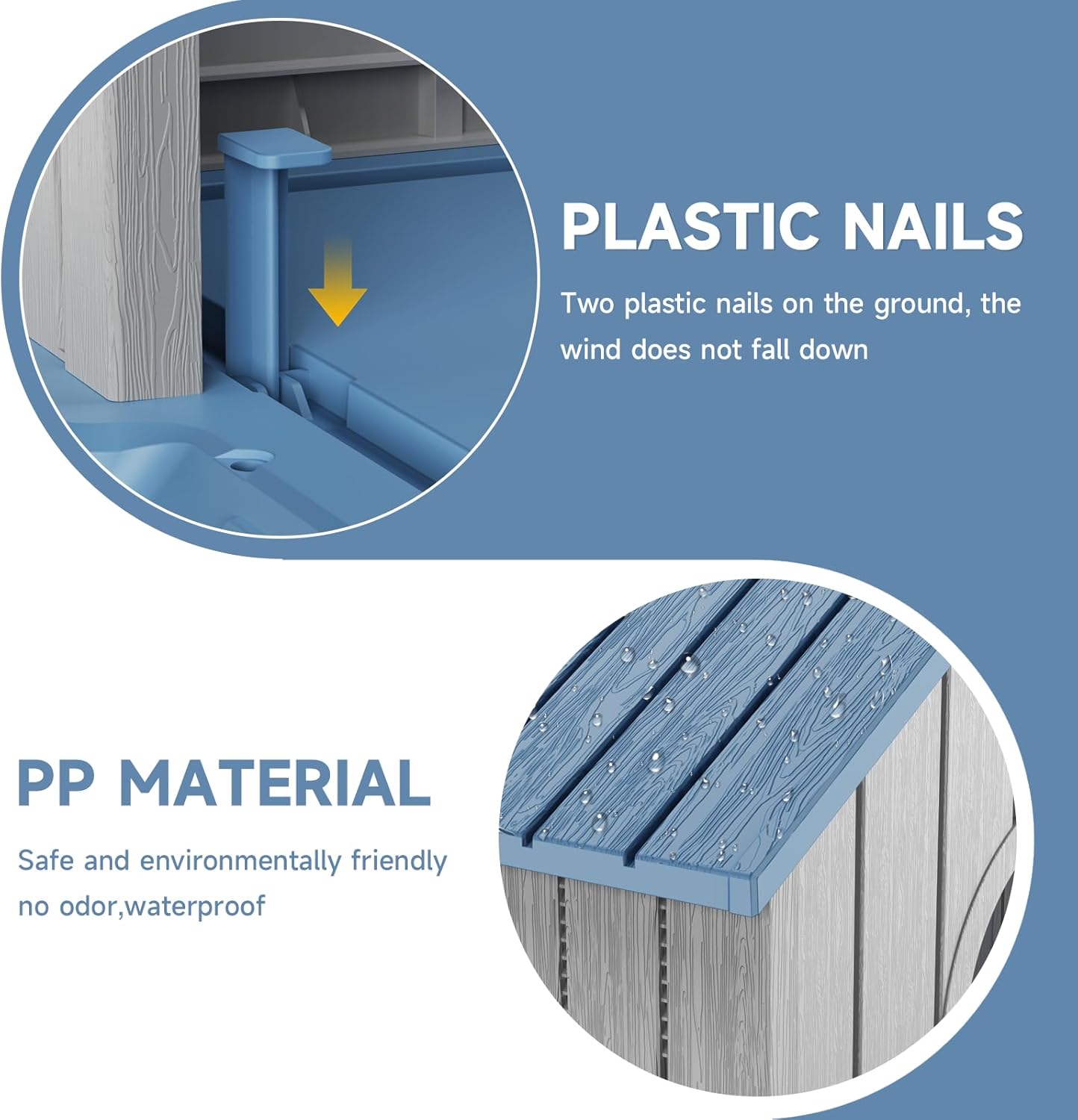 Vixzen Dog Houses Resin Outdoor Dog Kennel Small Indoor Dog House for Home & Garden Use